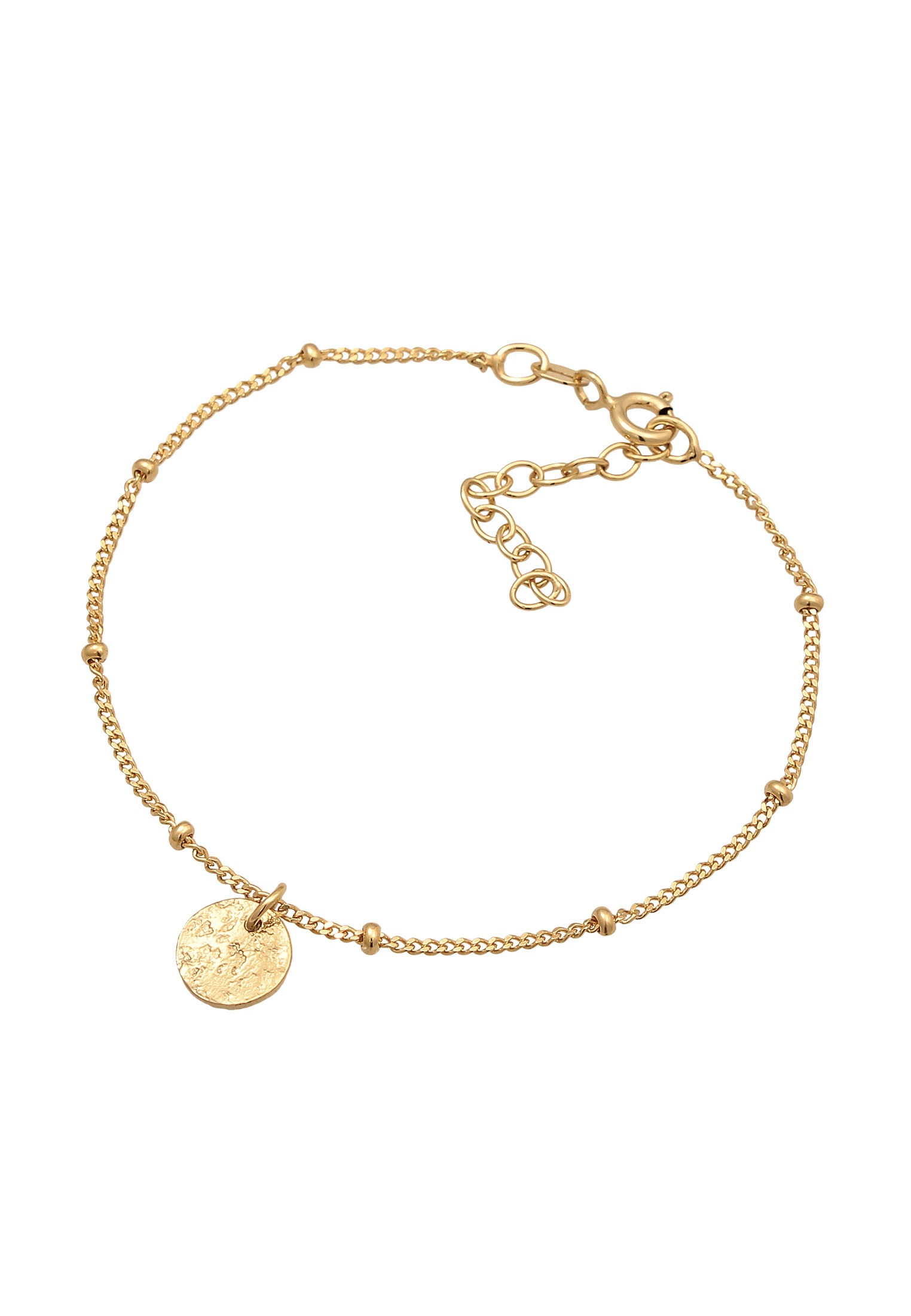 Elli Armkette »Armband Kugelkette Plättchen Disc 925 Silber«