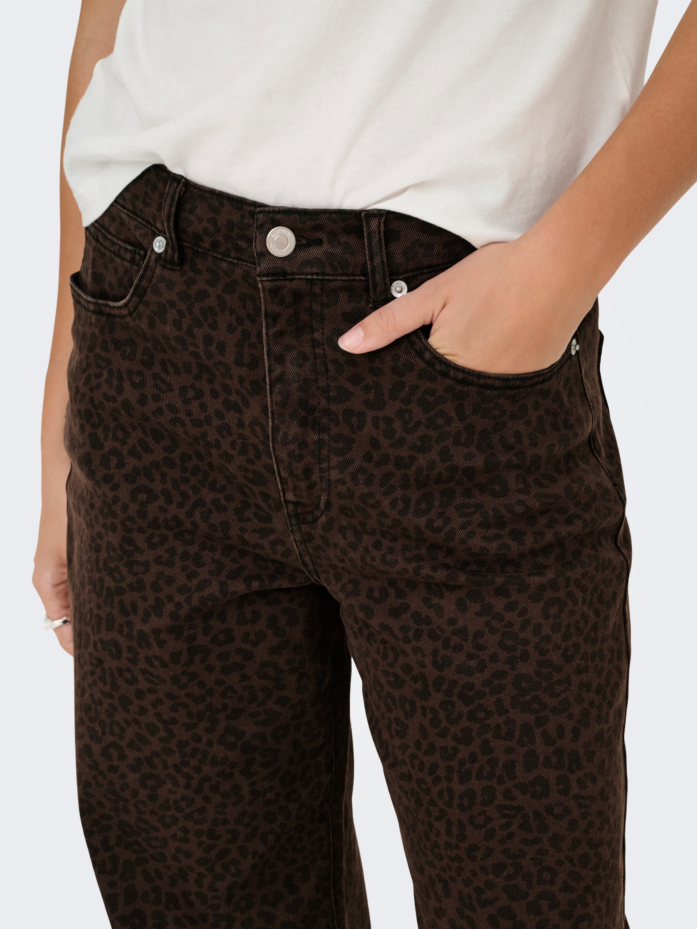 ONLY 1100000002199 »ONLMADISON HW WIDE ANIMAL PANT CC PNT« Baumwollmischung