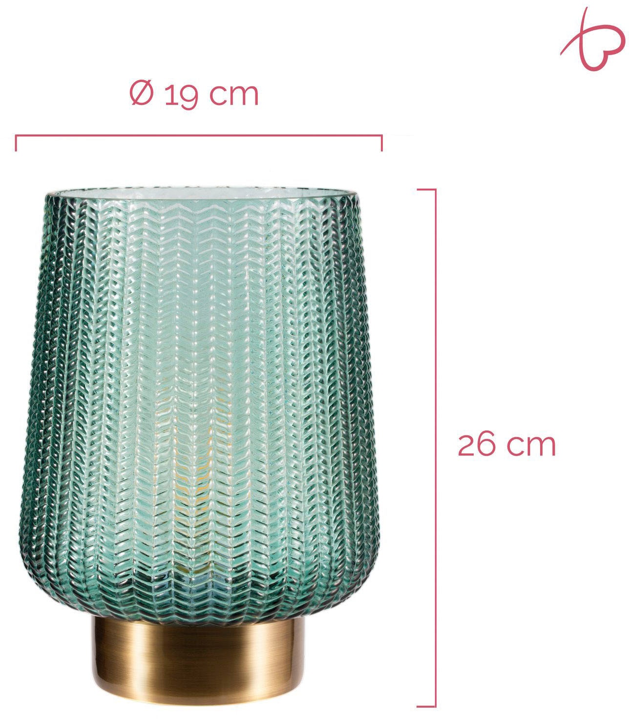 Pauleen Tischleuchte »Pretty Glamour«, 1 flammig, Leuchtmittel E27 | Leuchtmittel wechselbar, E27, Batterbiebetrieben, Timerfunktion, Windlicht