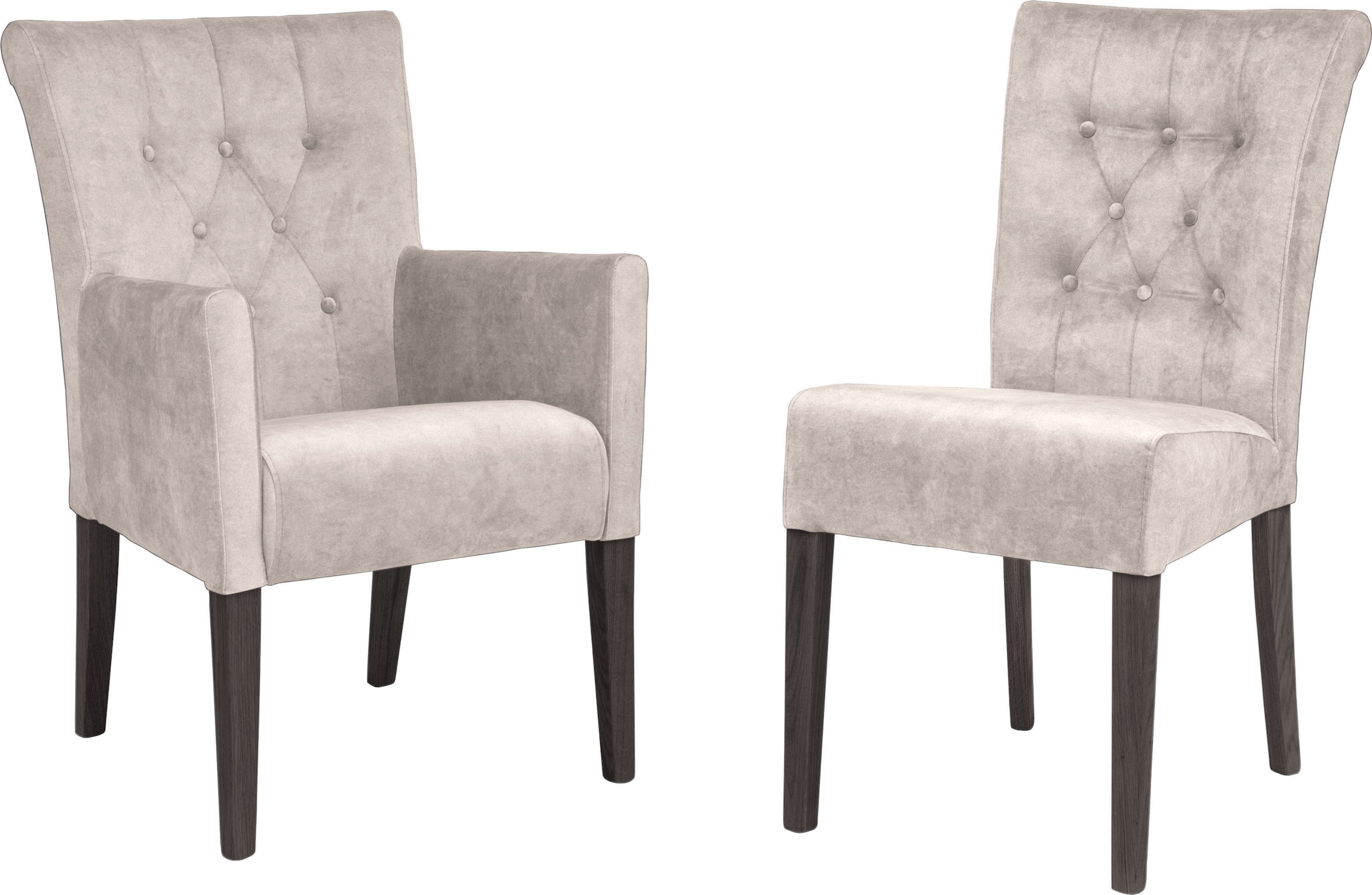 Home affaire Esszimmerstuhl »Queen« (Set) 2 Stk.Polsterstuhl mit Knopfheftung, 2er, 4er oder 6er Set