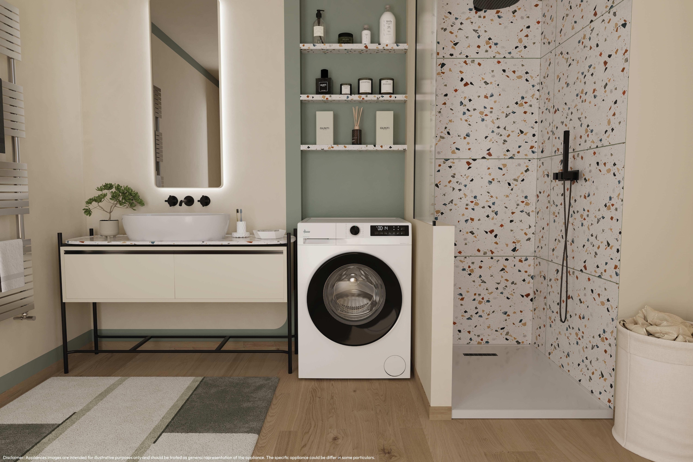 Hoover Waschmaschine »HGDQ48SB6-84« 8 kg 1300 U/min Vielseitige Kurzprogramme