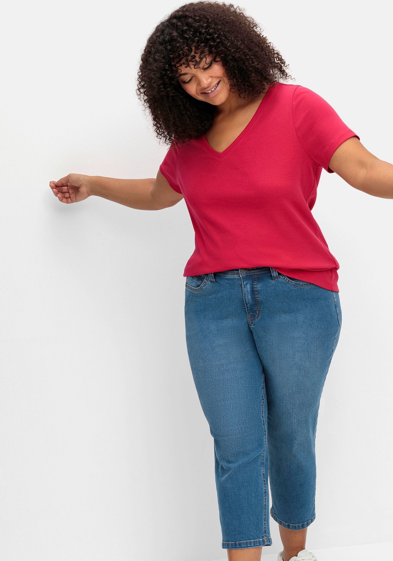 Sheego Stretch-Jeans »Schmale 7/8-Jeans im Curvy-Schnitt PIA«