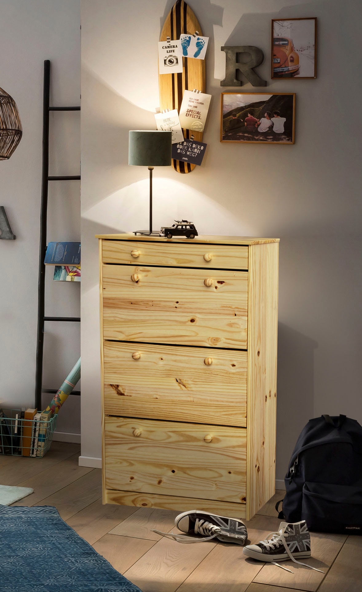 Home affaire Schuhschrank, (1 St.), gefertigt aus massivem Kiefernholz