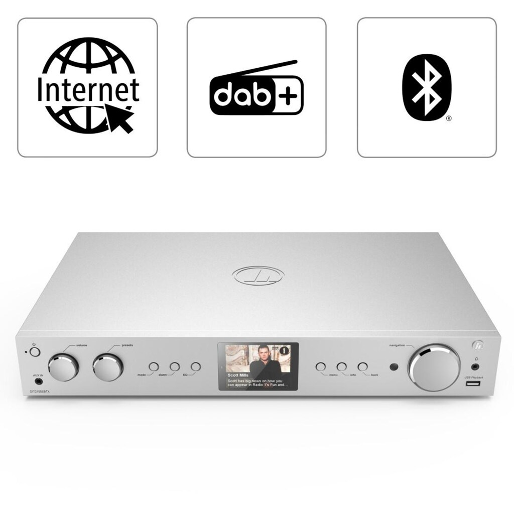 Hama Digitalradio (DAB+) »Digitaltuner DAB+ Digitalradio/Internetradio/Bluetooth/USB«, (WLAN Digitalradio (DAB+)-FM-Tuner)