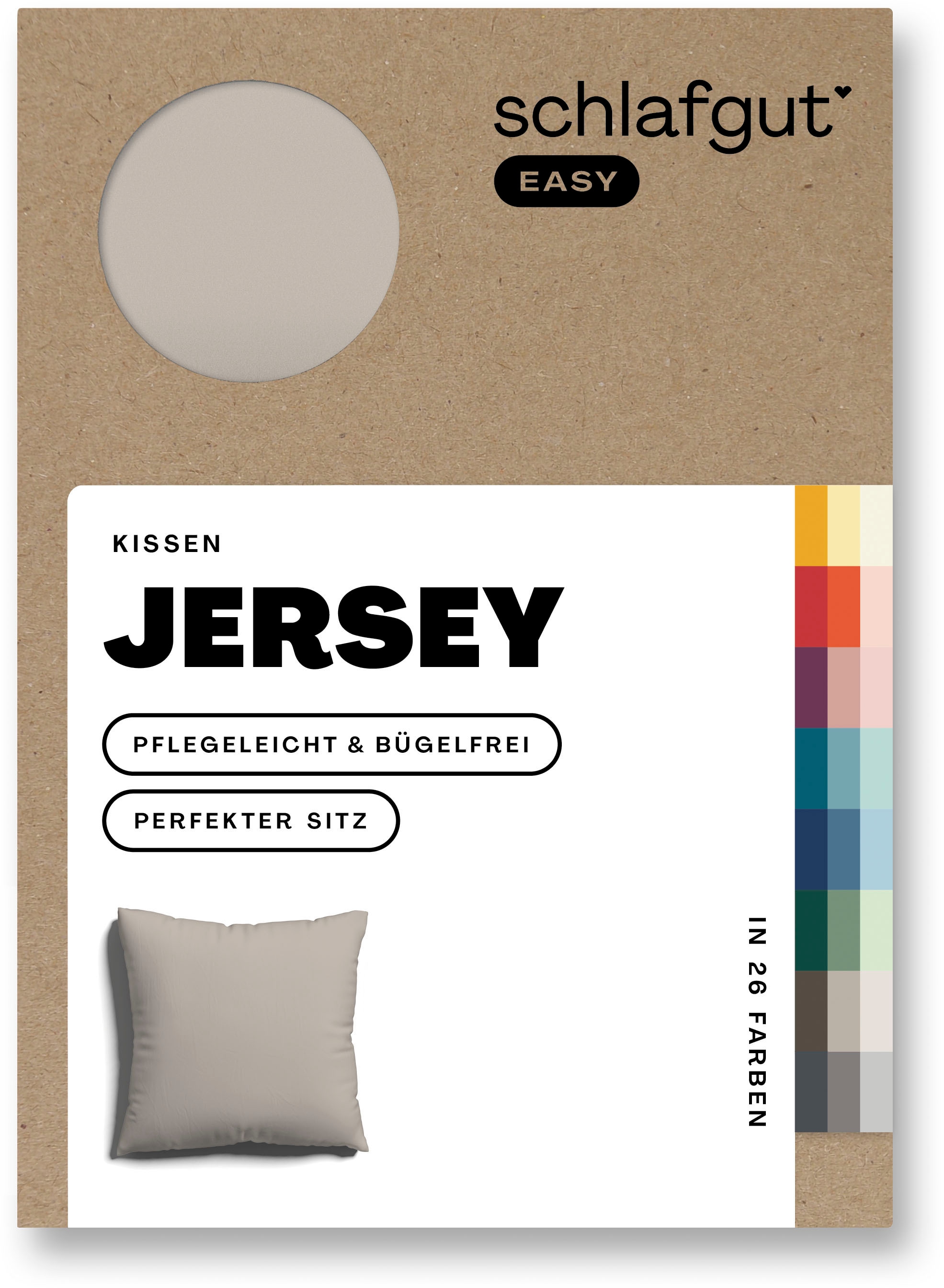 Kissenbezug »EASY Jersey«, (1 St.), Kissenhülle mit Reißverschluss, weich und...