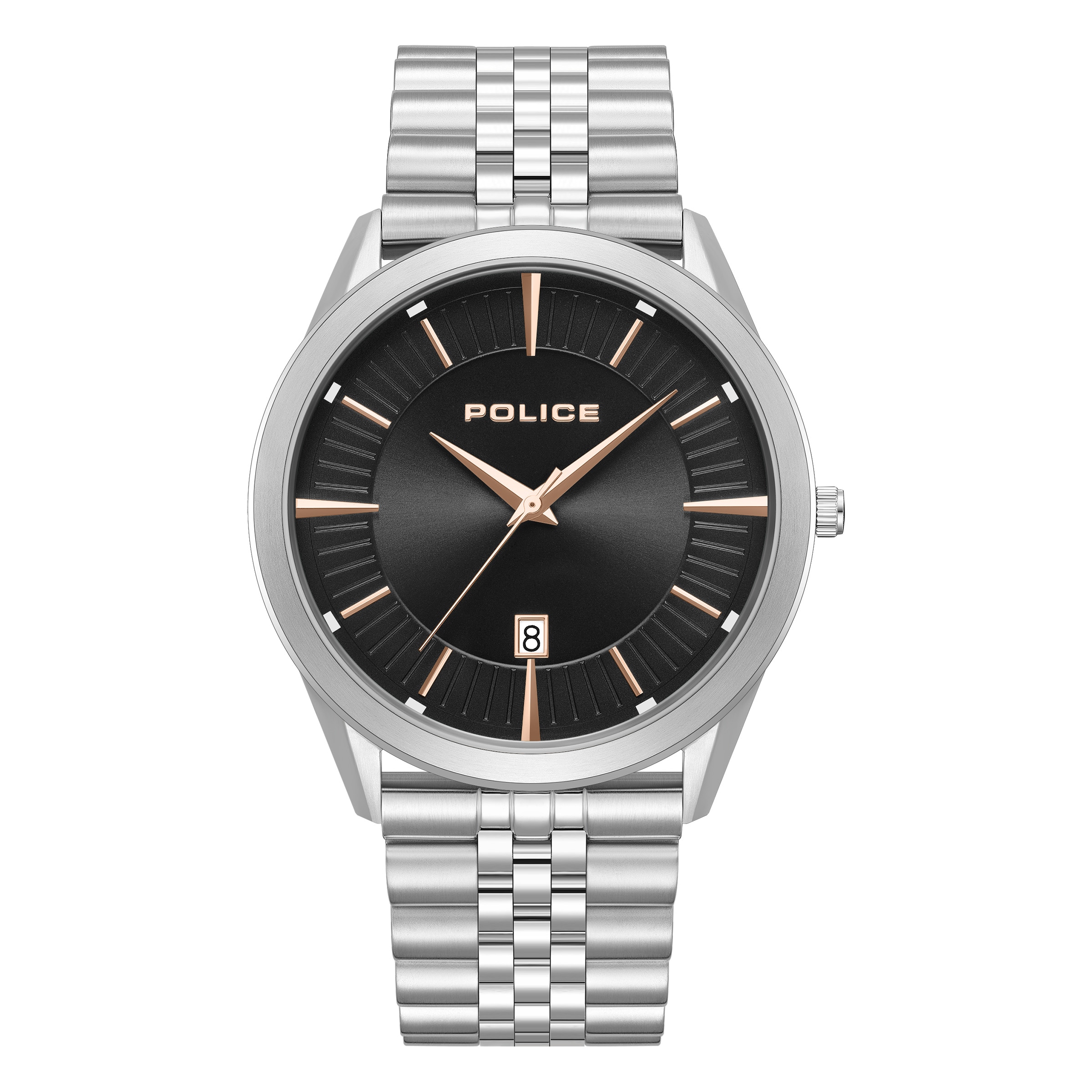 Police Quarzuhr »Patriot« Armbanduhr, Herrenuhr, Edelstahlarmband, analog, Tag