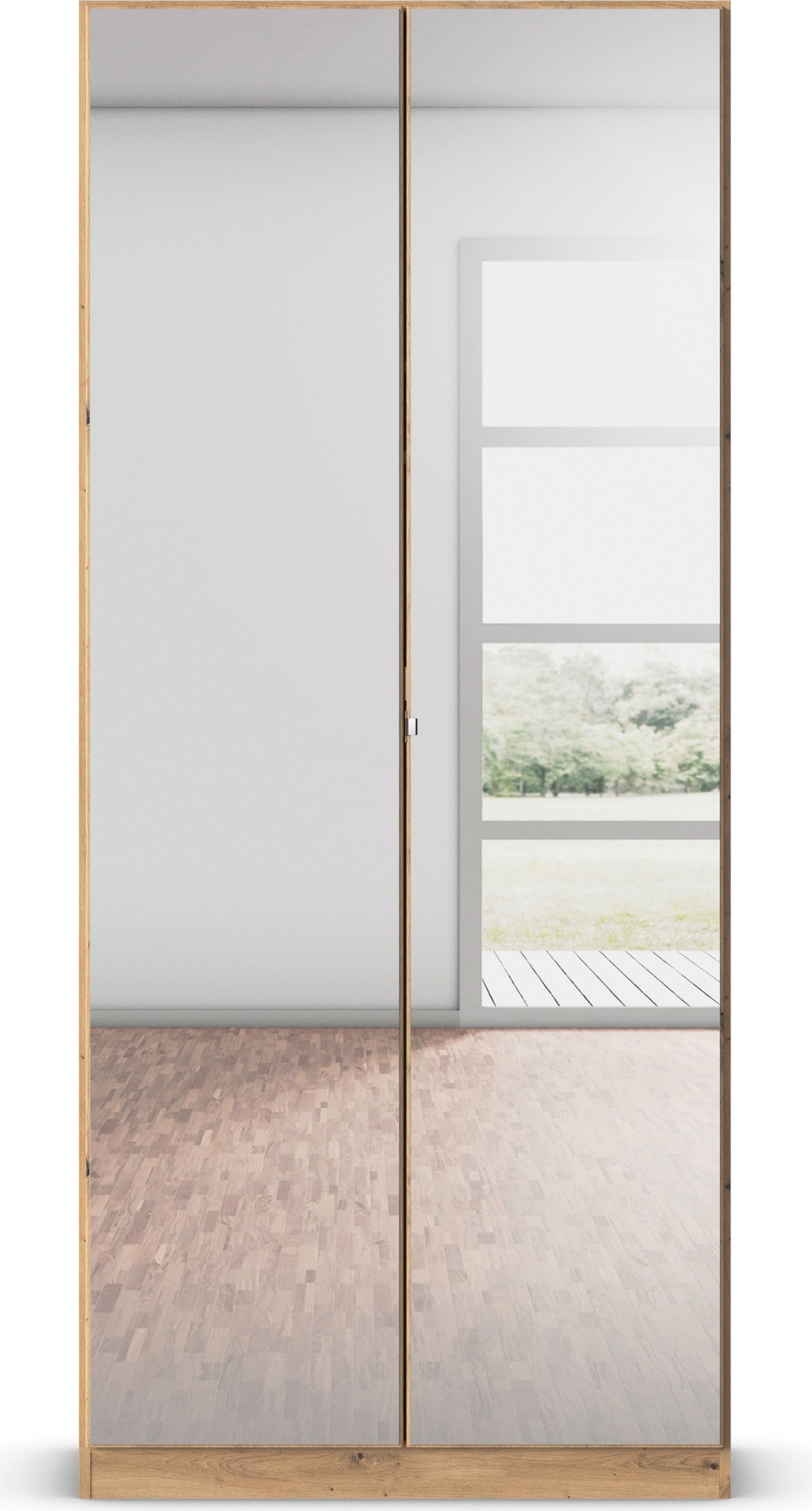 rauch Drehtürenschrank »Reflect« mit Spiegelfront, inkl. praktischer Inneneinteilung