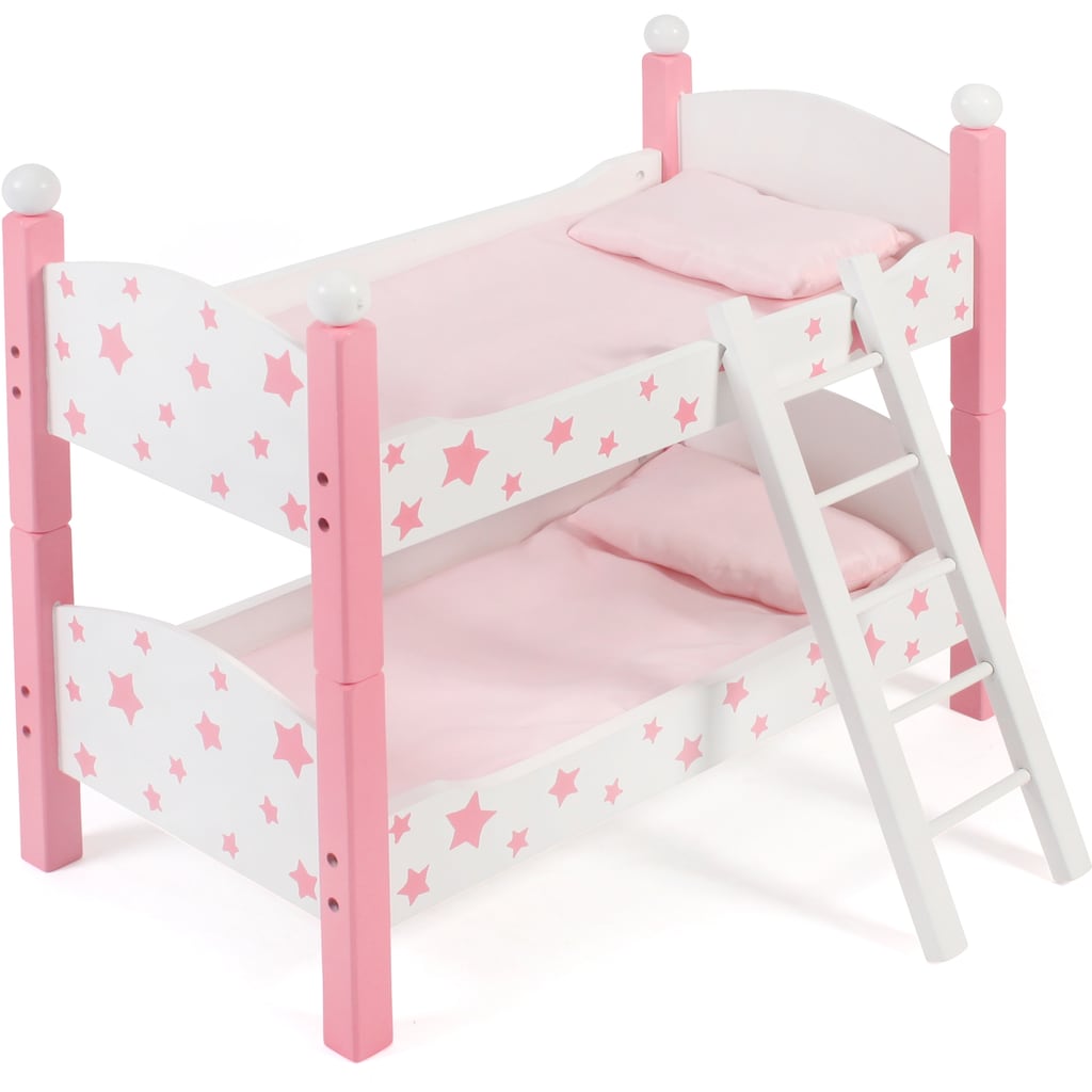 CHIC2000 Puppenbett »Stars Pink«, auch als zwei Einzelbetten verwendbar