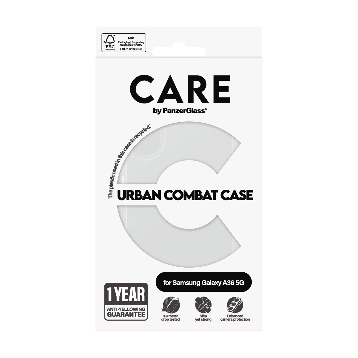 CARE by PanzerGlass Handyhülle »Urban Combat Case für Samsung Galaxy A36 5G«, Samsung Galaxy A36 5G, Backcover, Schutzhülle, Handyschutzhülle, Case, Schutzcase, stoßfest
