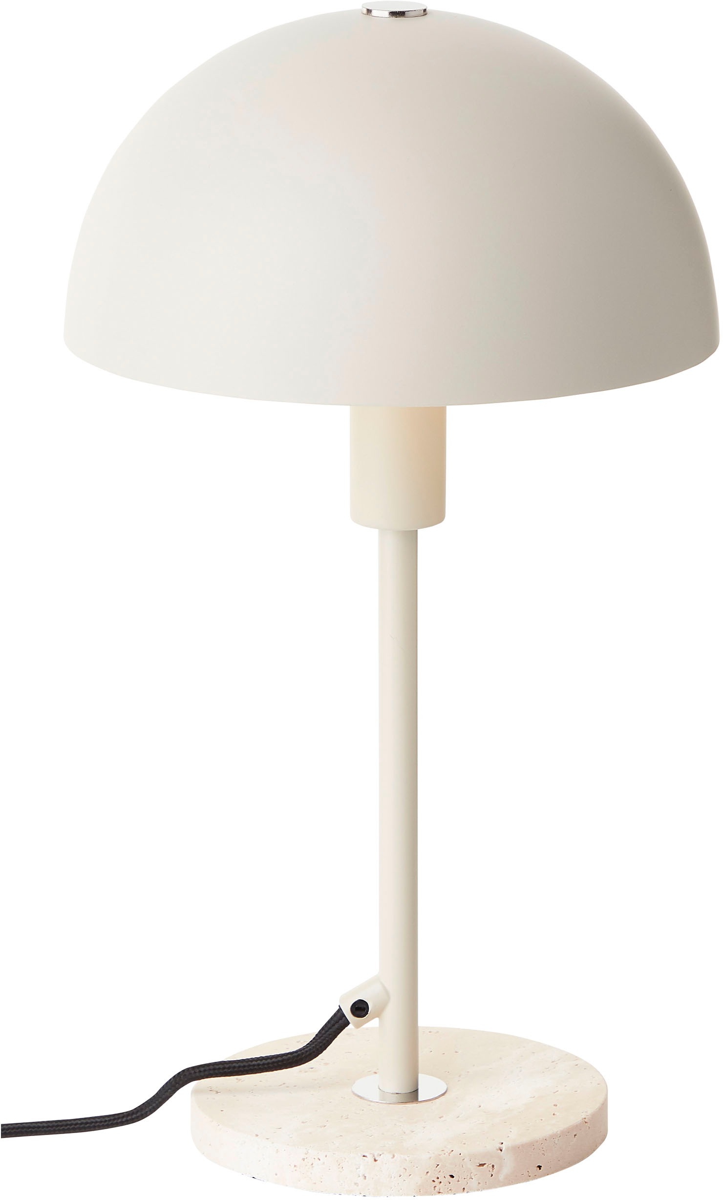 LeGer Home by Lena Gercke Tischleuchte »Linnea Pilz Lampe - Travertin Steinfuß«, Leuchtmittel E14 | ohne Leuchtmittel, Pilzleuchte, Tischlampe, Höhe 35,5 cm, Naturstein, Pilzlampe