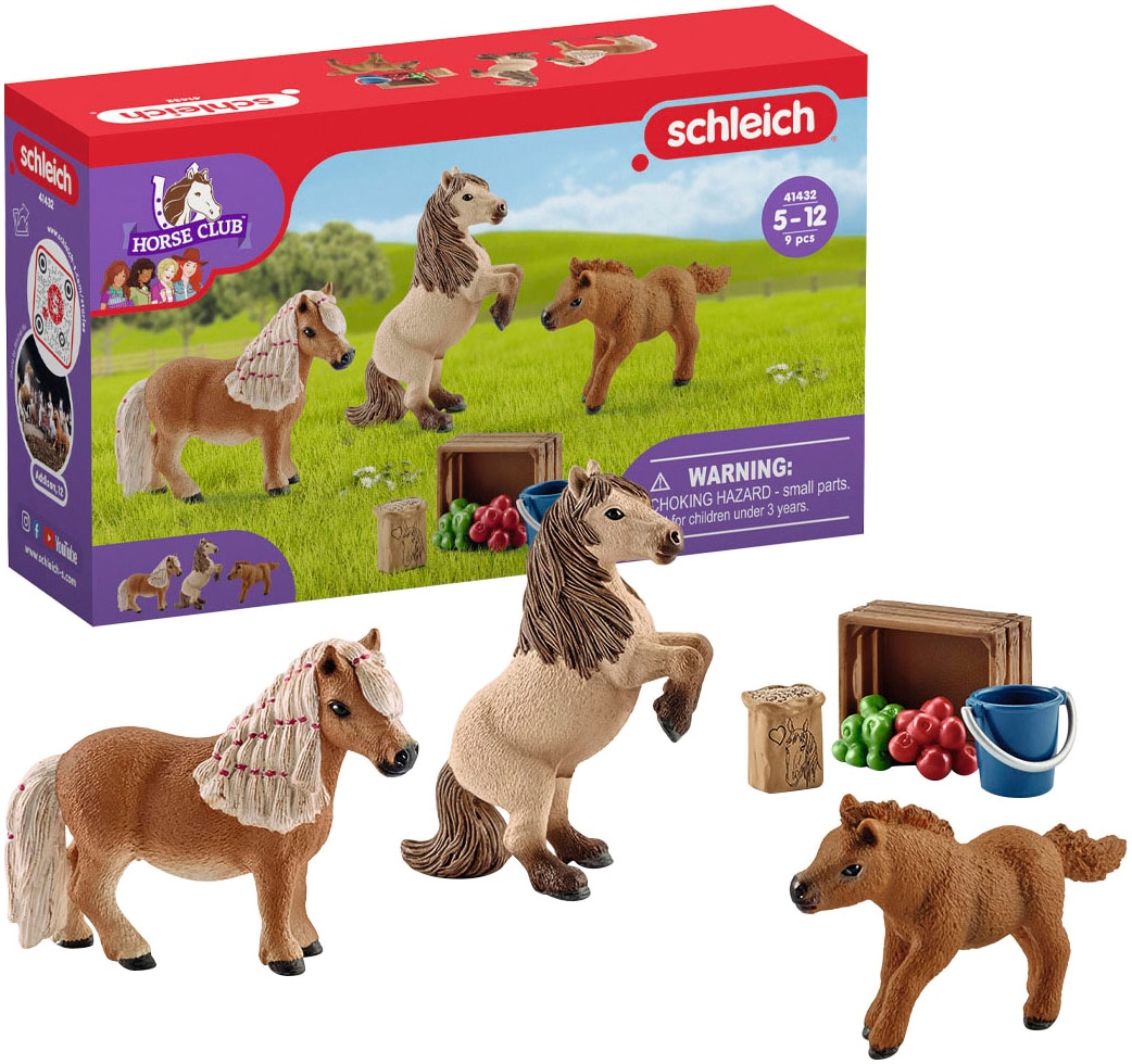 Schleich® Spielfigur »HORSE CLUB, Mini Shetty Familie (41432)«, Made in Europe