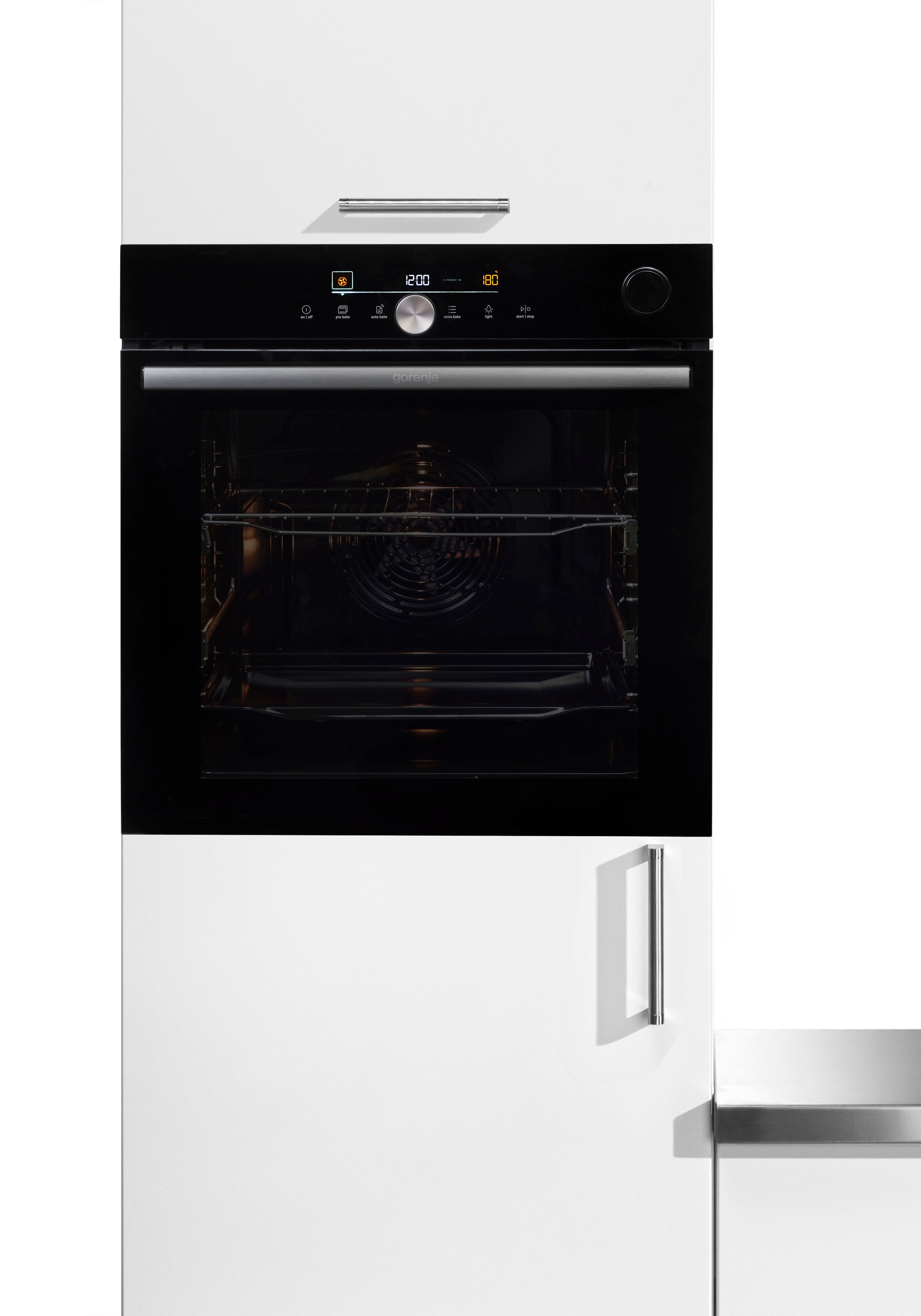 GORENJE Pyrolyse Backofen  »BPSA6747DGWI«, mit 2-fach-Teleskopauszug, Pyrolyse-Selbstreinigung, AirFry-Funktion