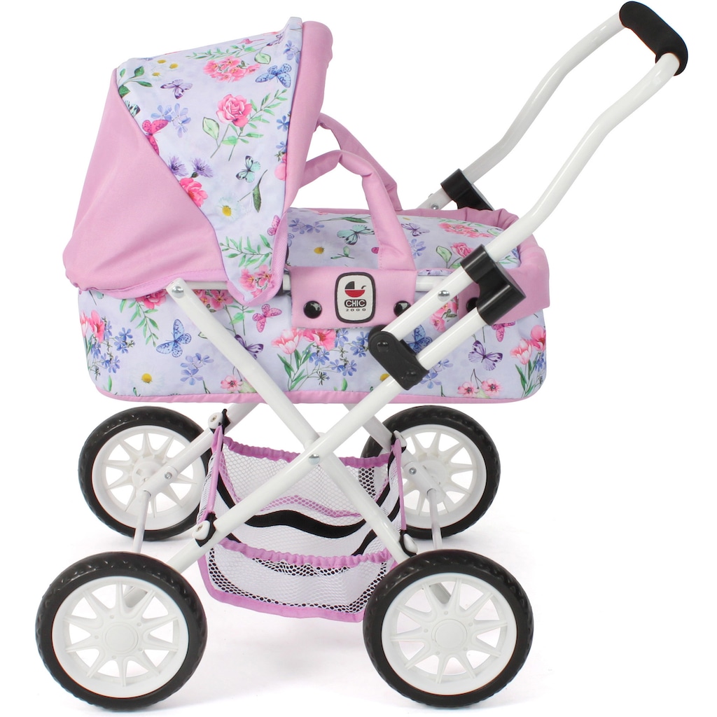 CHIC2000 Puppenwagen »Smarty, Flowers«, mit herausnehmbarer Tragetasche