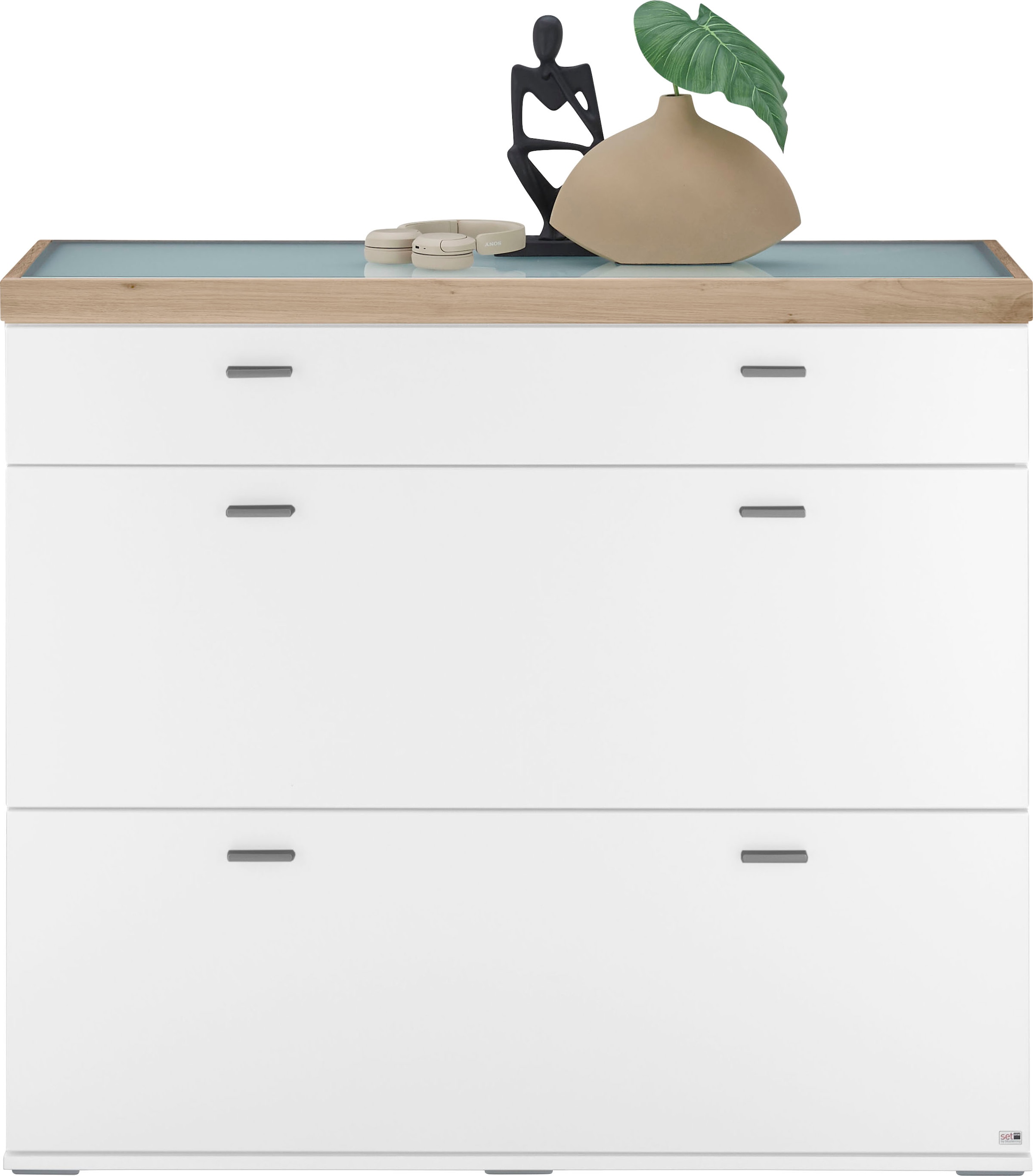 set one by Musterring Sideboard »Lancaster Dielen«, inklusive LED-Beleuchtung, mit Türen und Schubkästen, Breite 121 cm
