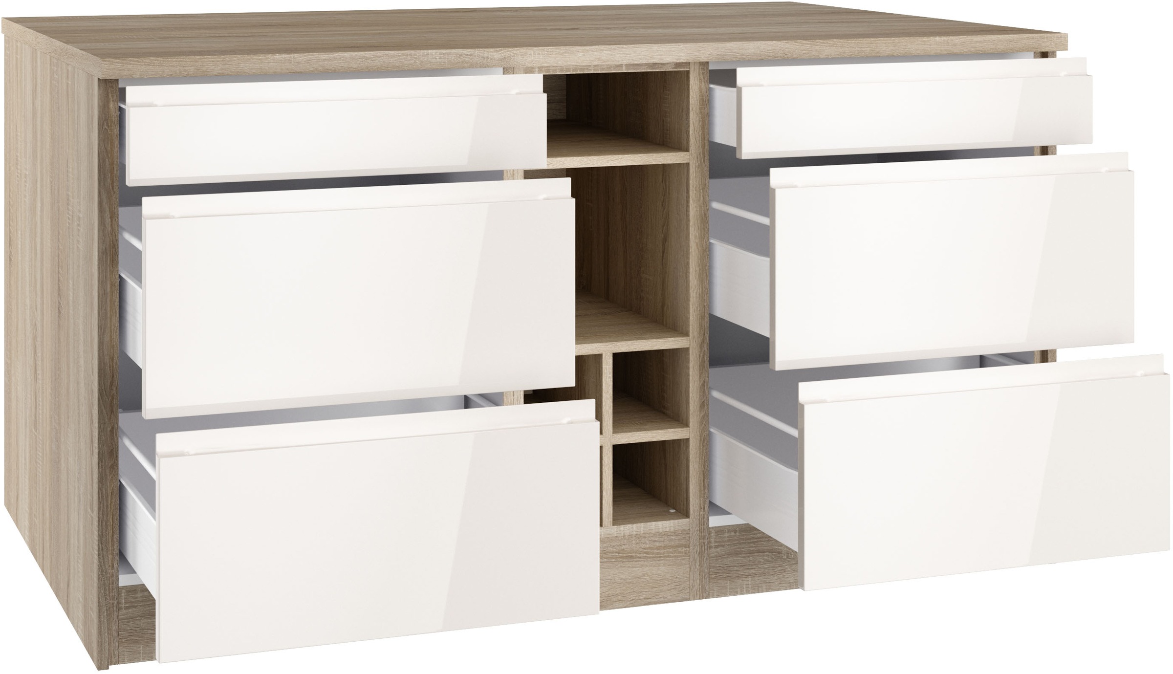 KOCHSTATION Kücheninsel »KS-Virginia«, Breite 153 cm, MDF-Fronten, Flaschenregal