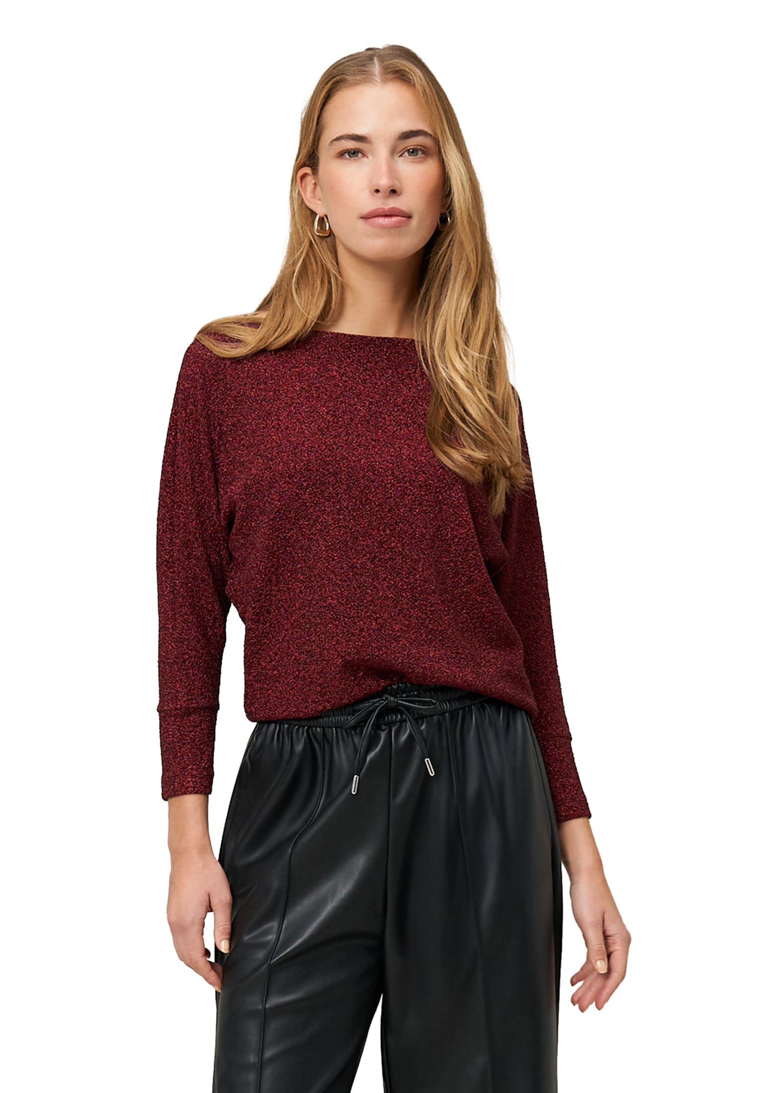 Zero Langarmshirt »Glitzershirt mit U-Boot Ausschnitt«