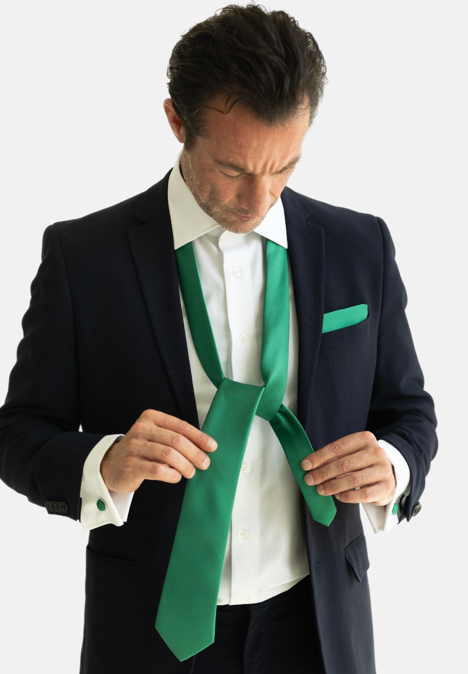 Massi Morino Krawatte »Massi Morino Krawatten-Set« mit Einstecktuch, Manschettenknöpfen und Krawattenklammer