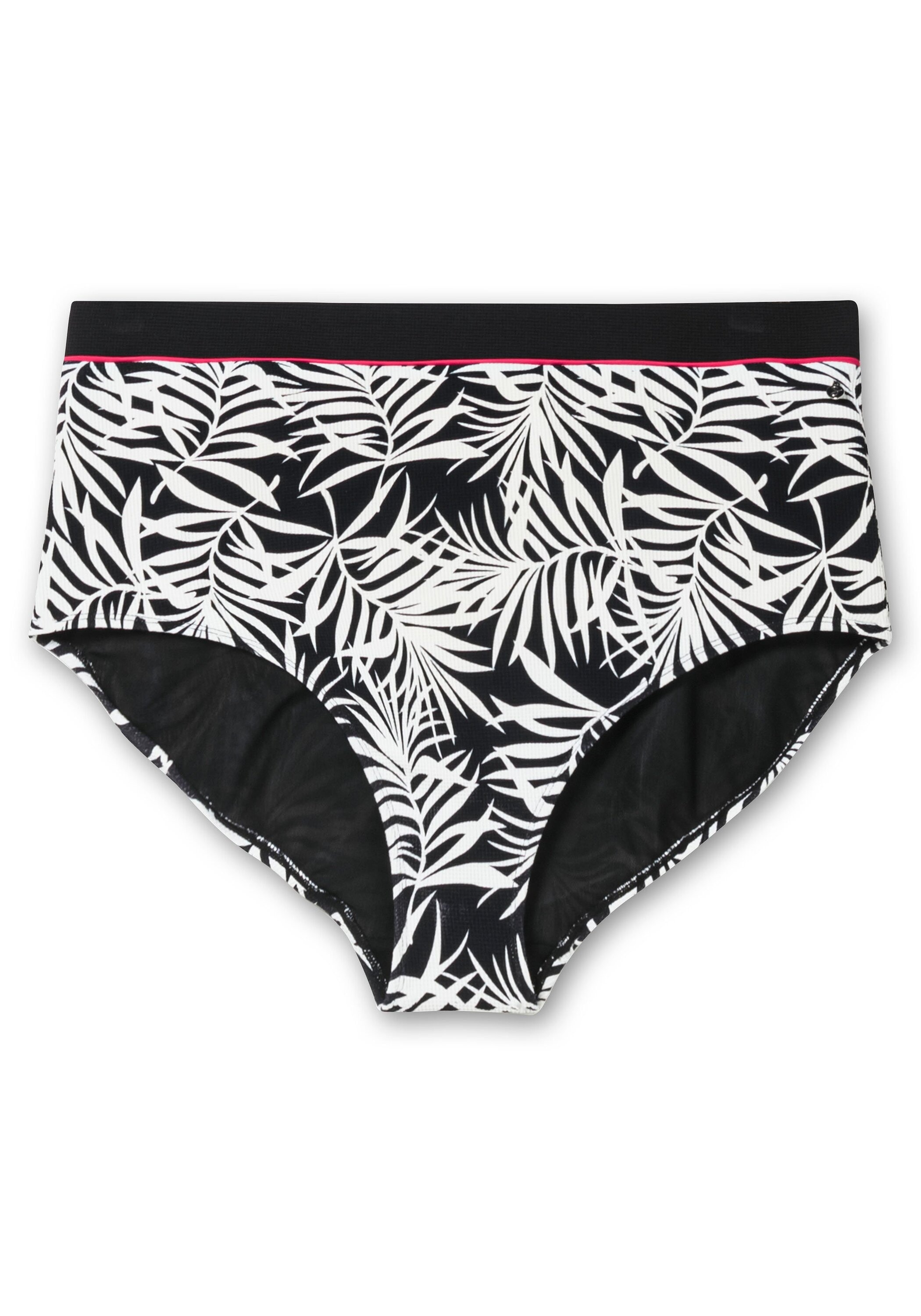 Sheego Badehose »Hohe Bikinihose mit Blätterprint und Shaping-Effekt«