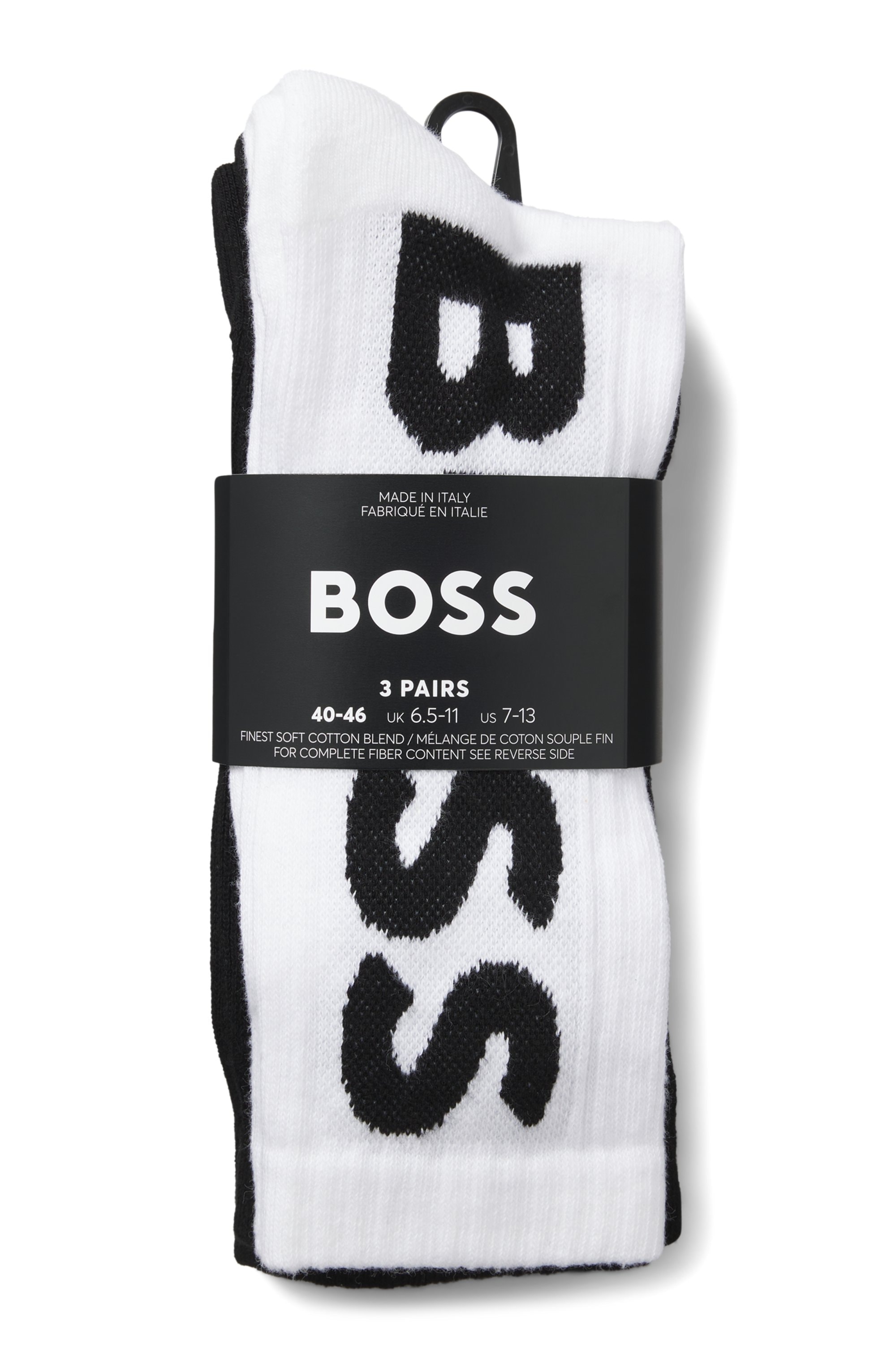 BOSS Socken »3P QS Rib Logo CC« mit Logo