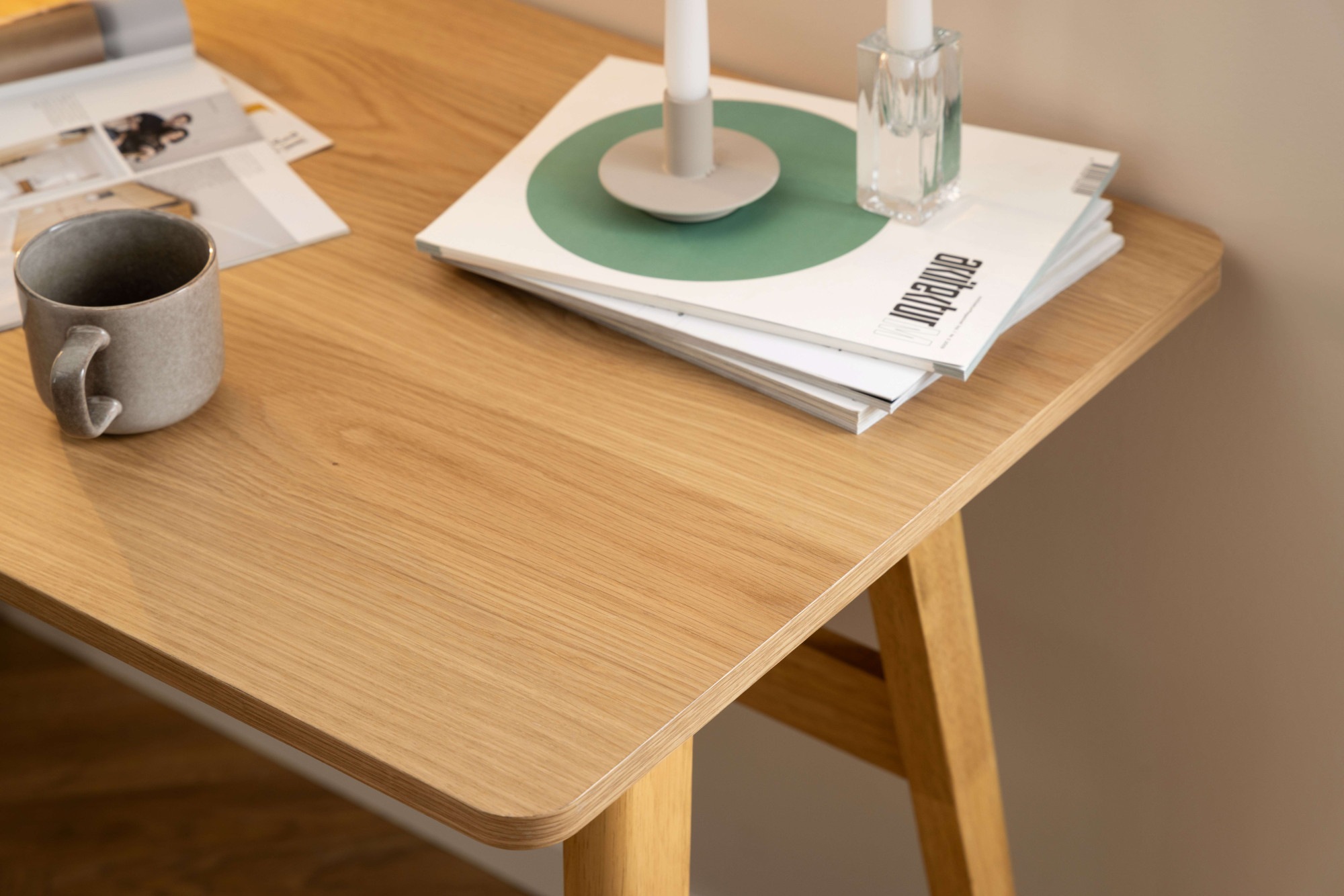 ACTONA GROUP Schreibtisch »Barnett« Schreibtisch, Schublade matt Eiche Lack Furnier,120x60x75cm