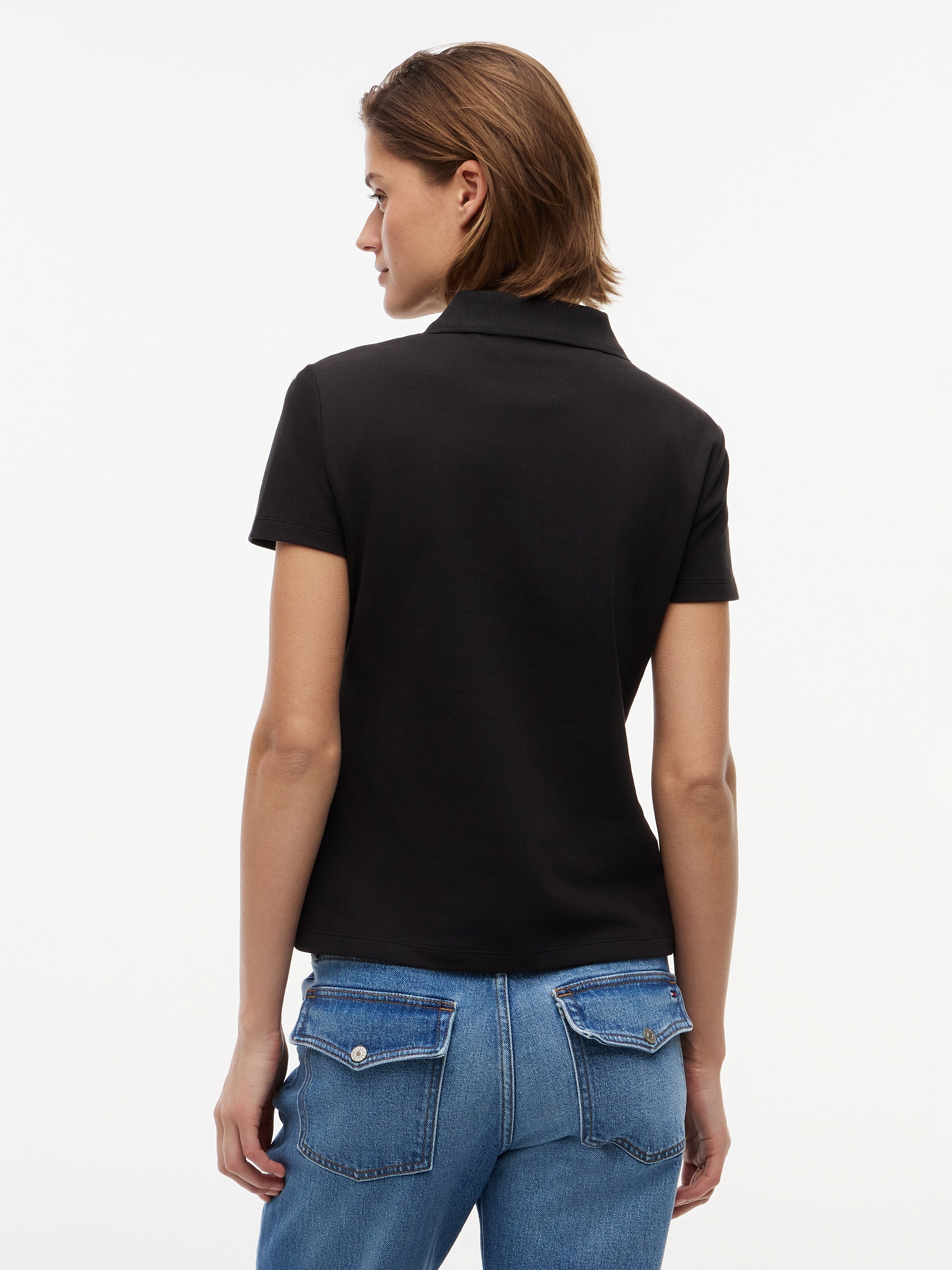Tommy Jeans Poloshirt »TJW SLIM ESSENTIAL SS POLO« Baumwollmischung, slim fit