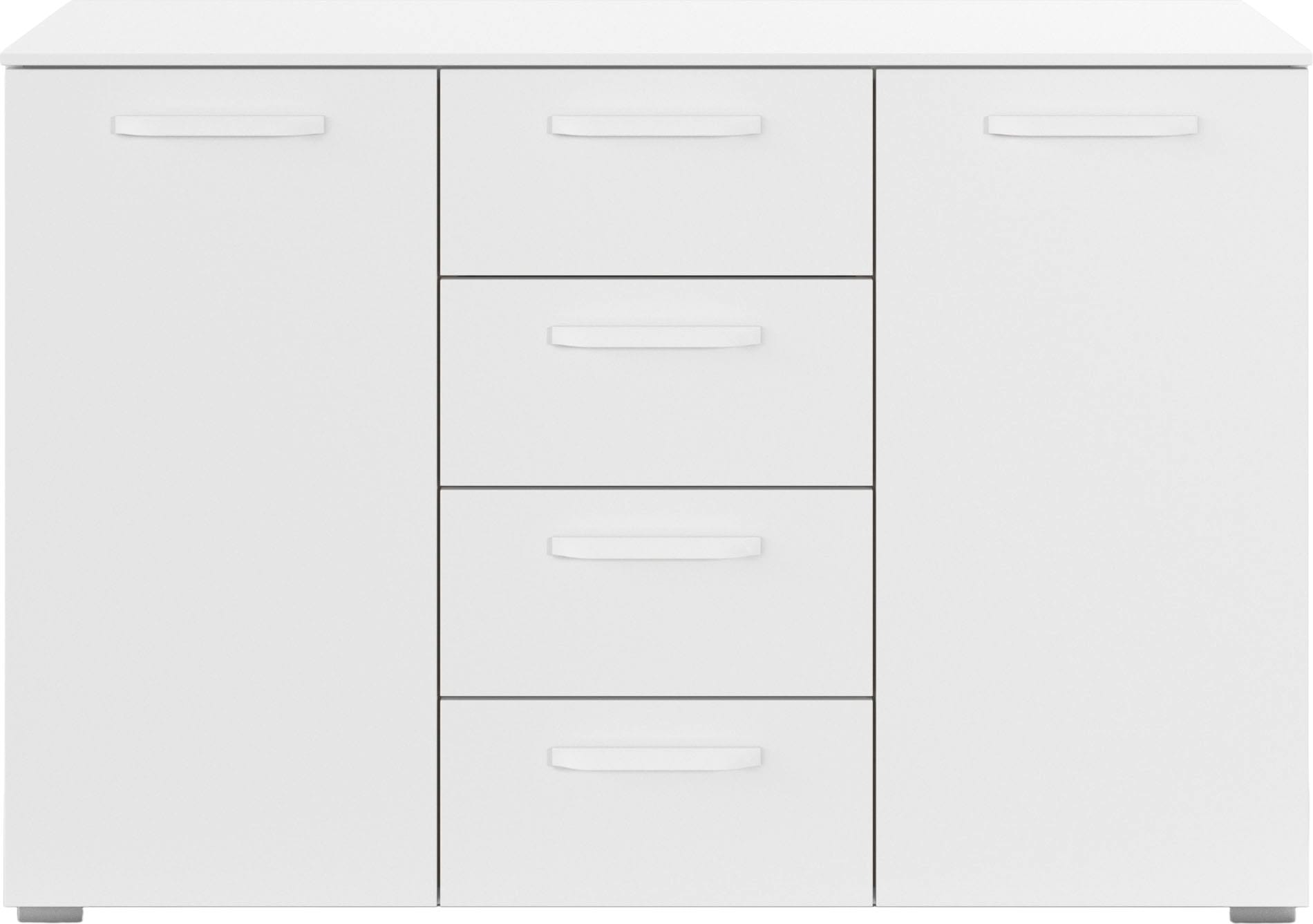 rauch Kombikommode »Sideboard Schubladenkommode OTELI mit Dekor- und Hochglanzfront« Breite 120 cm inkl. Soft-Close-Funktion,  vier große Schubladen und 2 Türen, mit 4 Einlegeböden MADE IN GERMANY