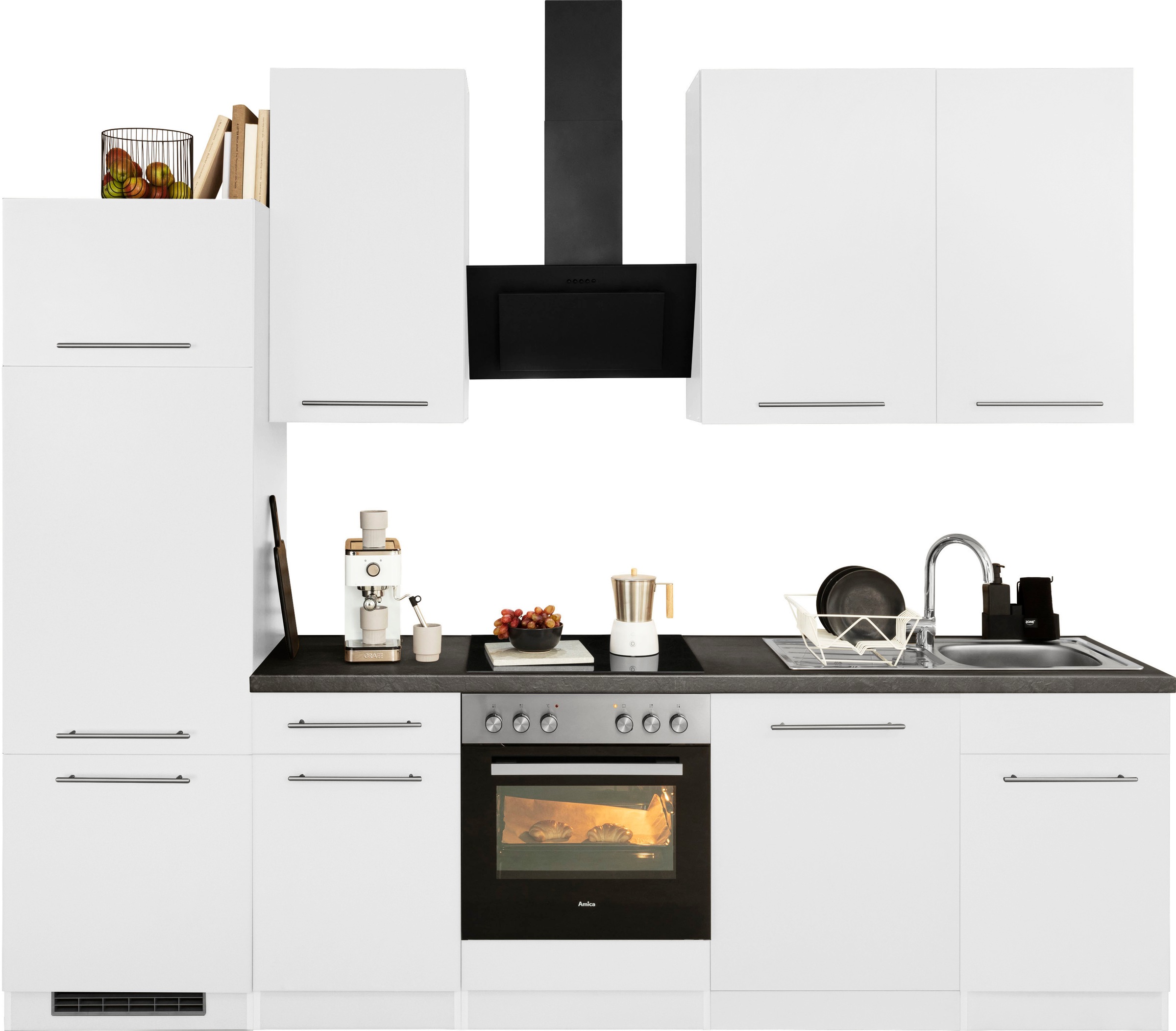 wiho Küchen Küchenzeile »Unna«, mit E-Geräten, Breite 280 cm