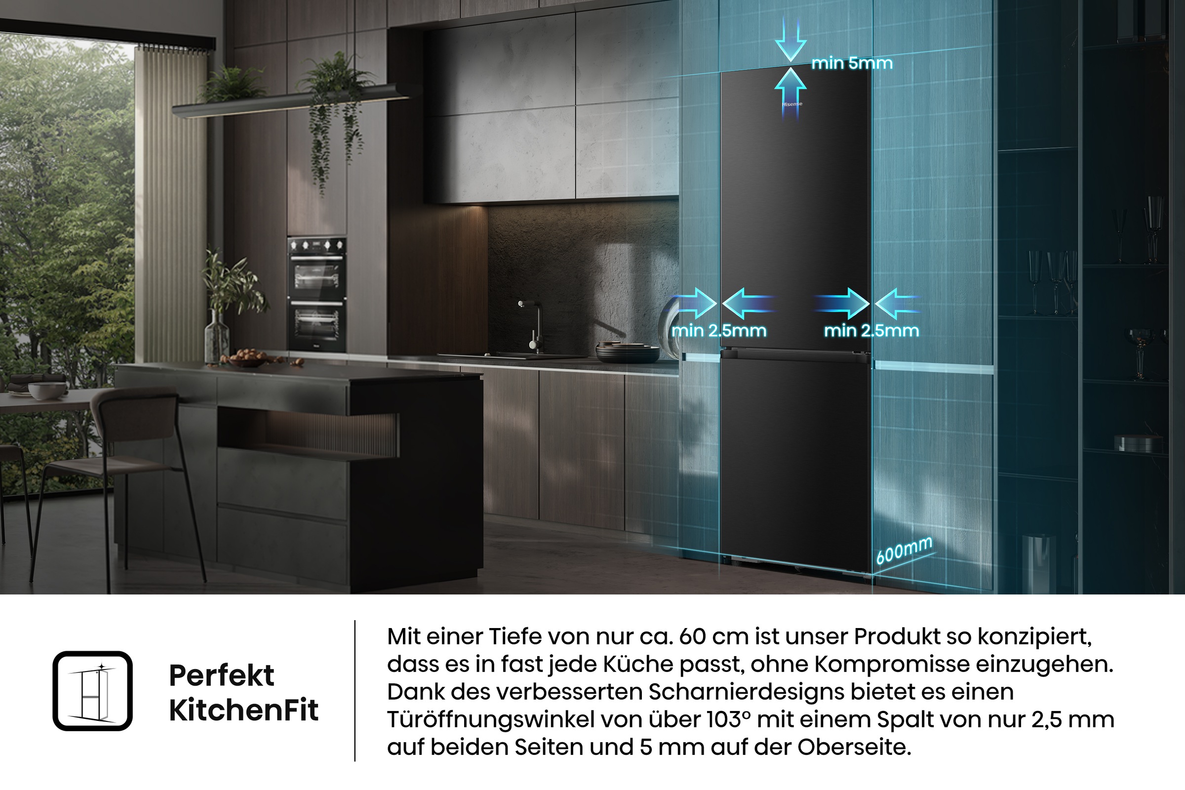 Hisense Kühl-/Gefrierkombination »RB3K330SAFC« 185,6 cm hoch 59,5 cm breit Total NoFrost