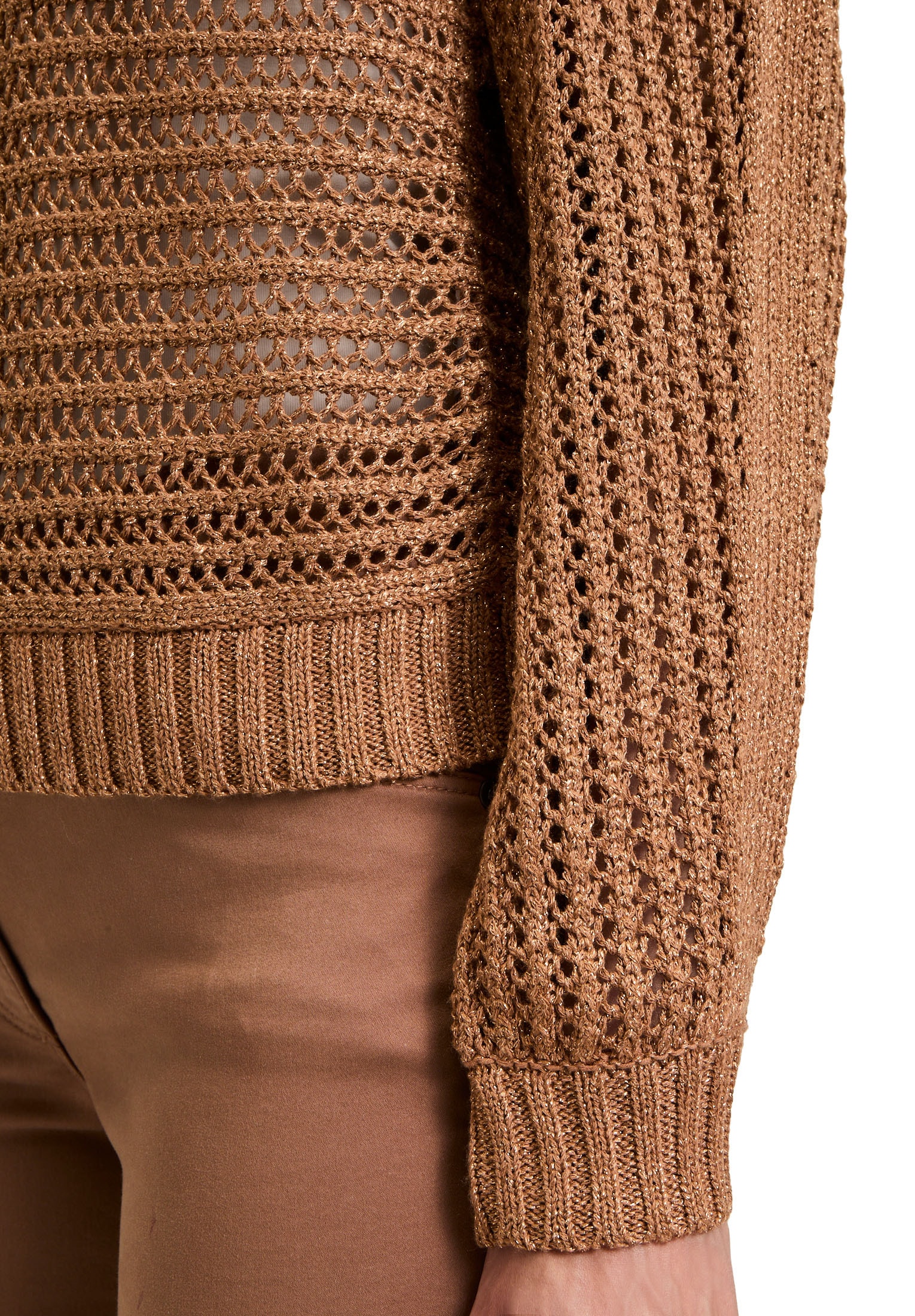 Betty Barclay Rundhalspullover »Lochstrick-Pullover mit U-Boot-Ausschnitt«