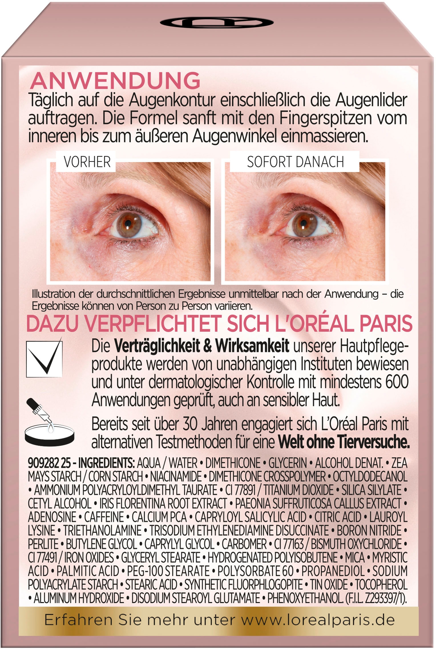 L'ORÉAL PARIS Augenbalsam »Age Perfect Golden Age Rosé-Augenpflege«, Feuchtigkeitscreme