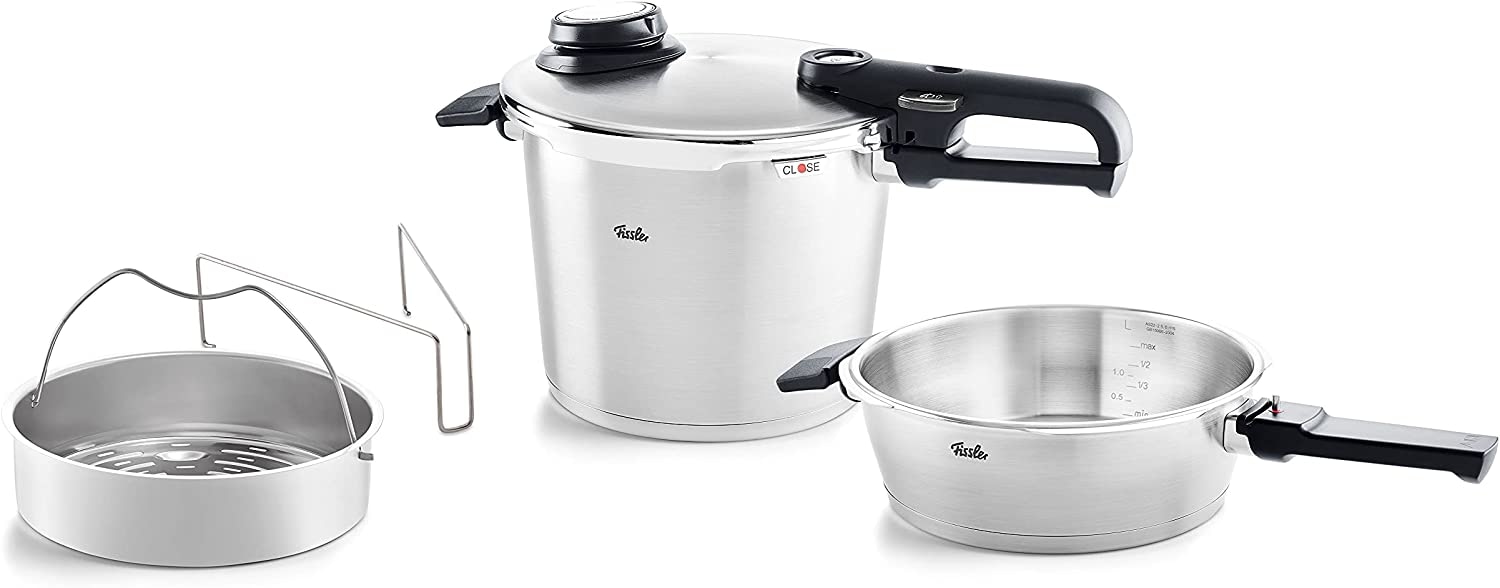 Fissler Schnellkochtopf "Vitavit Premium Dampfkochtopf Set Edelstahl Made in Germany" 4 tlg. Edelstahl 18/10