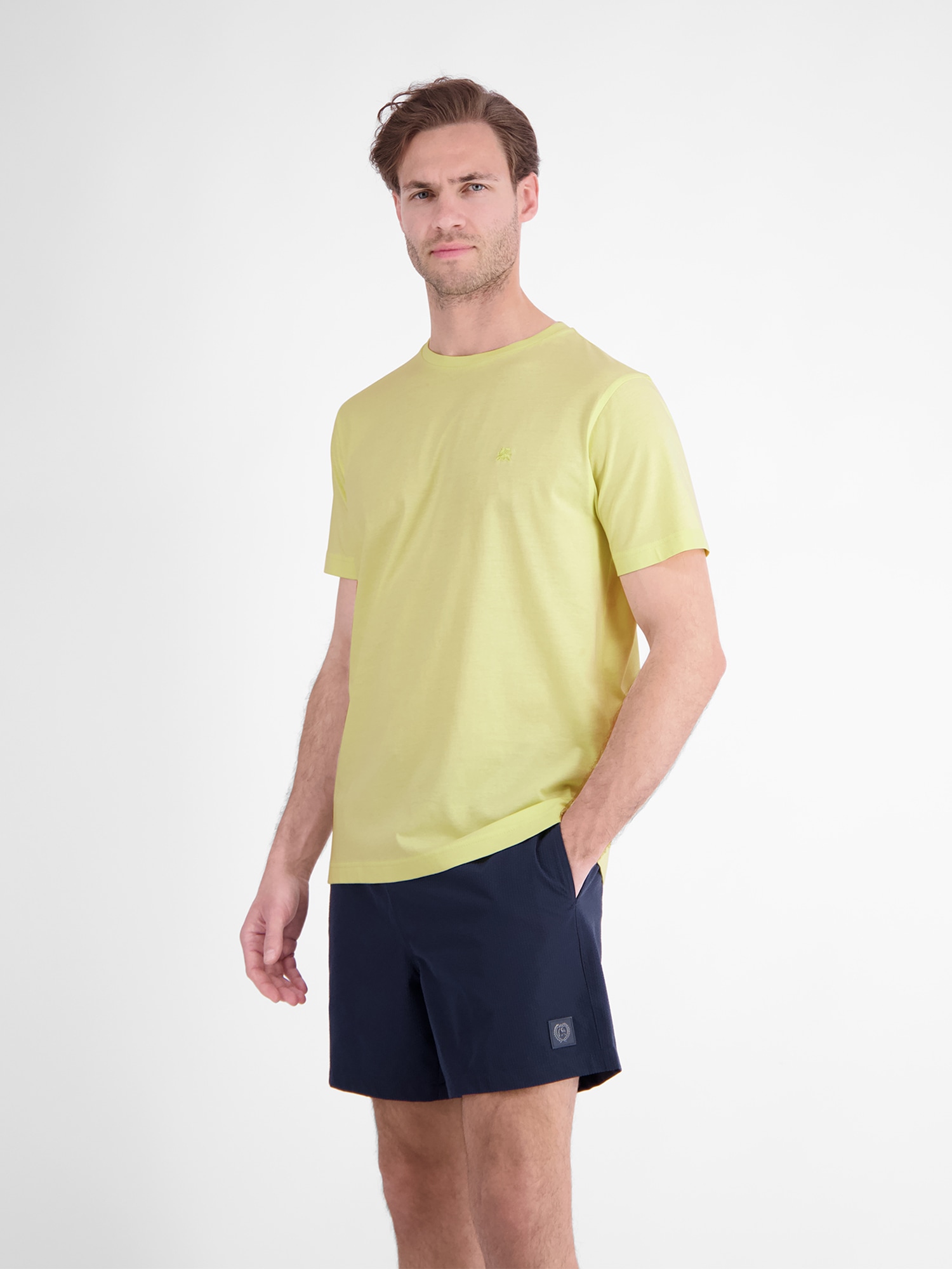 LERROS T-Shirt »Klassisches T-Shirt aus reiner Baumwolle mit Rundkragen«