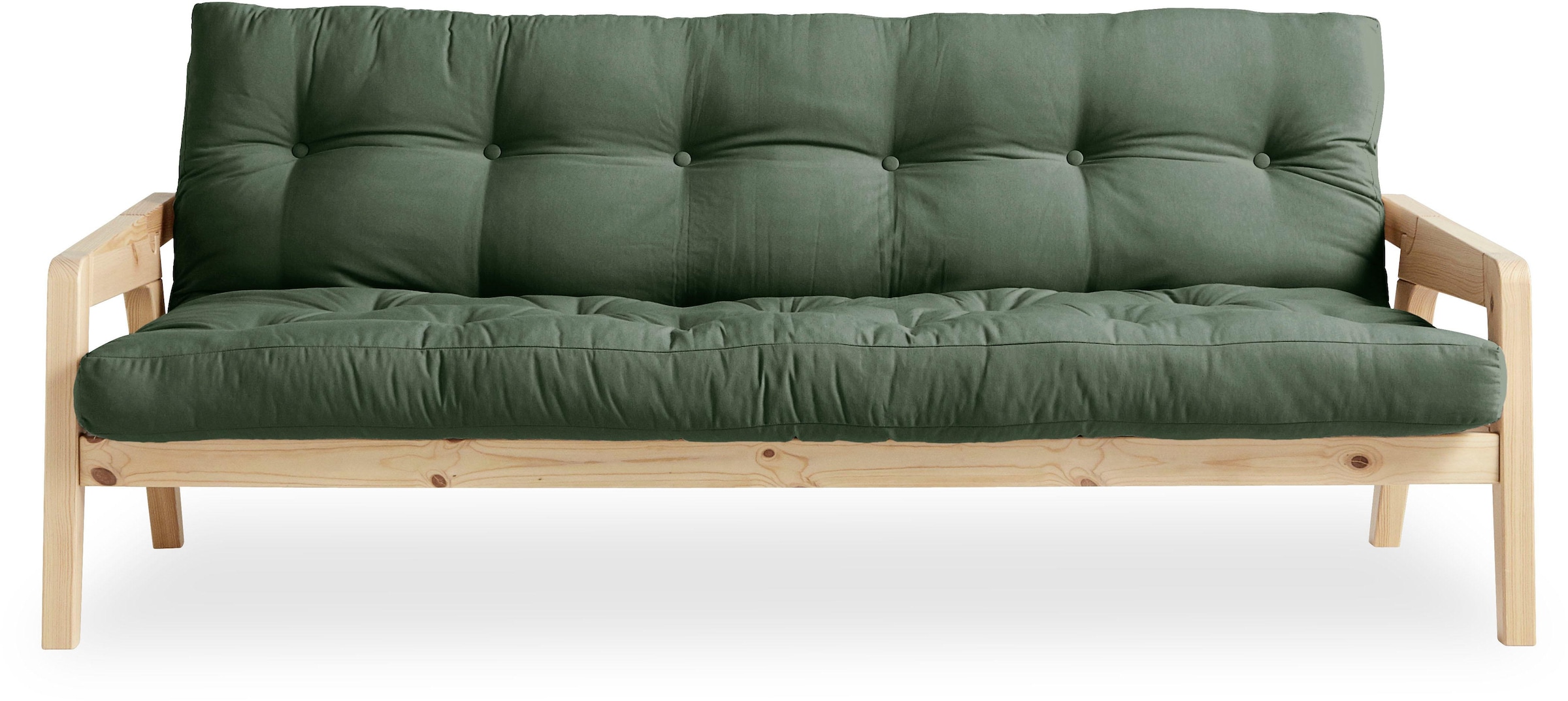 Schlafsofa, Mit Holzstruktur, inkl. Futonmatratze, Liegefläche 130x190 cm