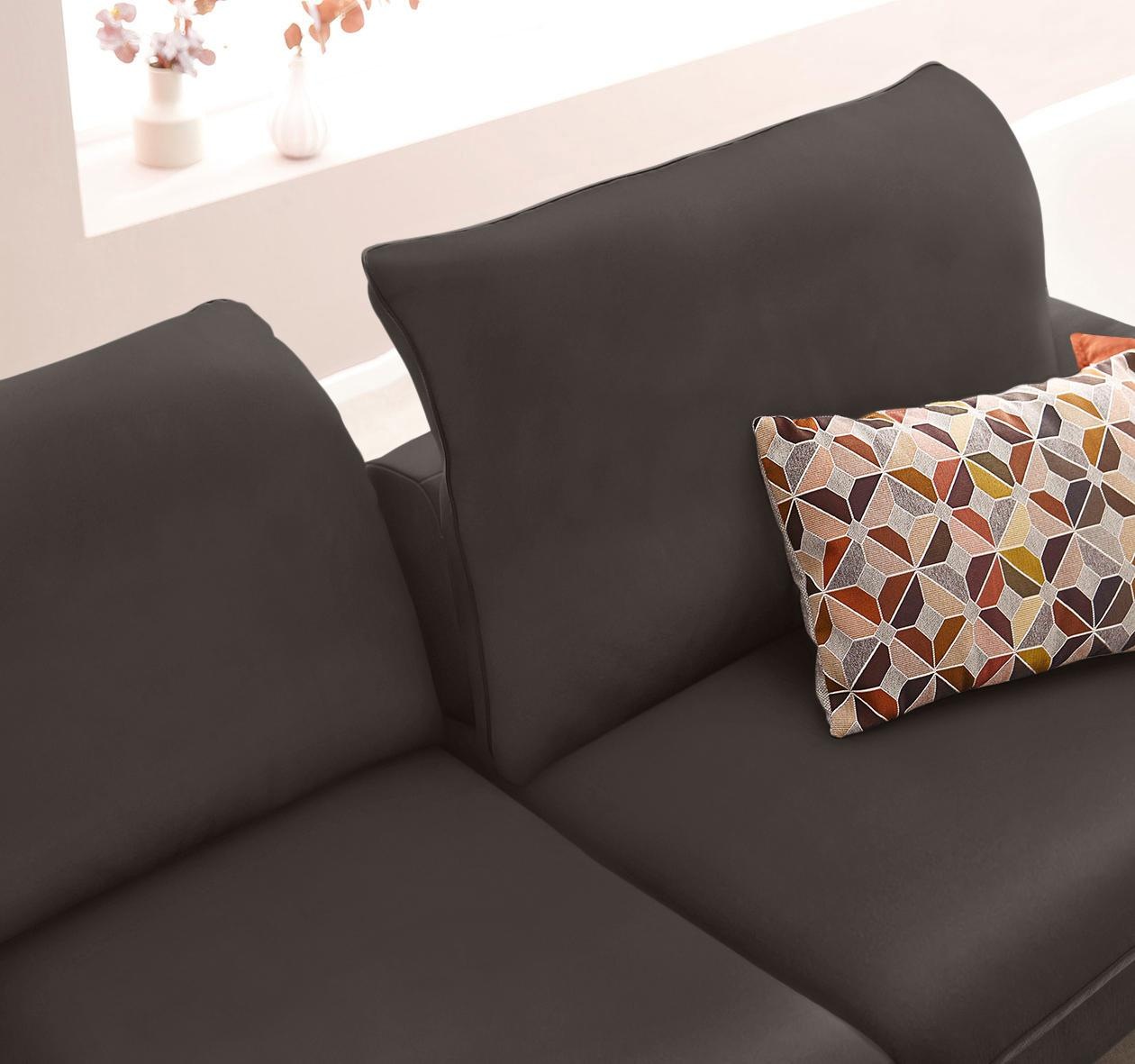 W.SCHILLIG Ecksofa »enjoy&MORE, Designsofa, elegant und bequem, L-Form«, mit Sitztiefenverstellung, Füße Chrom glänzend, Breite 294 cm