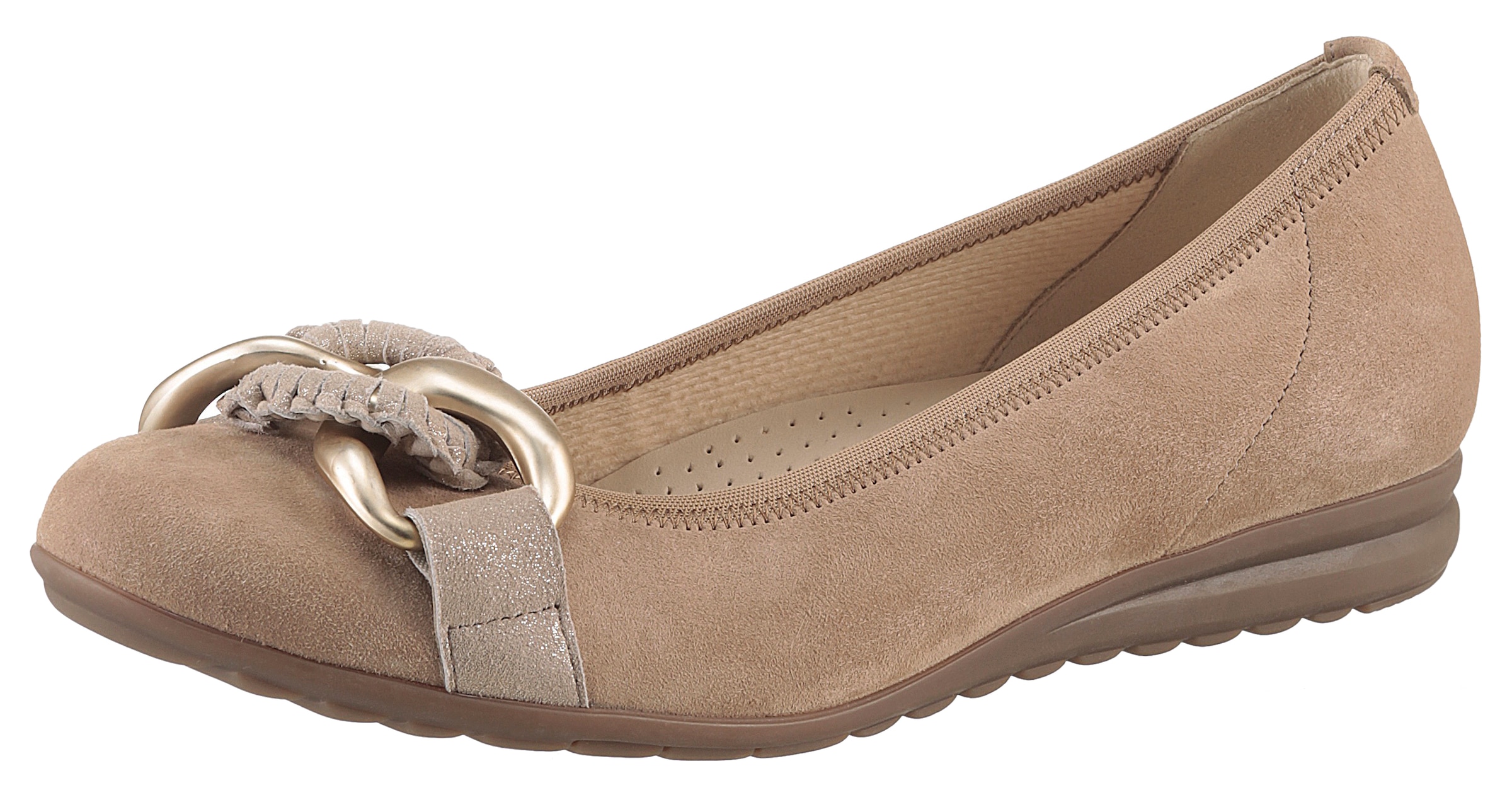Gabor Ballerina »FLORENZ«, Keilabsatz, Bequemschuh, Slipper, Businessschuh in Weite G (=weit)