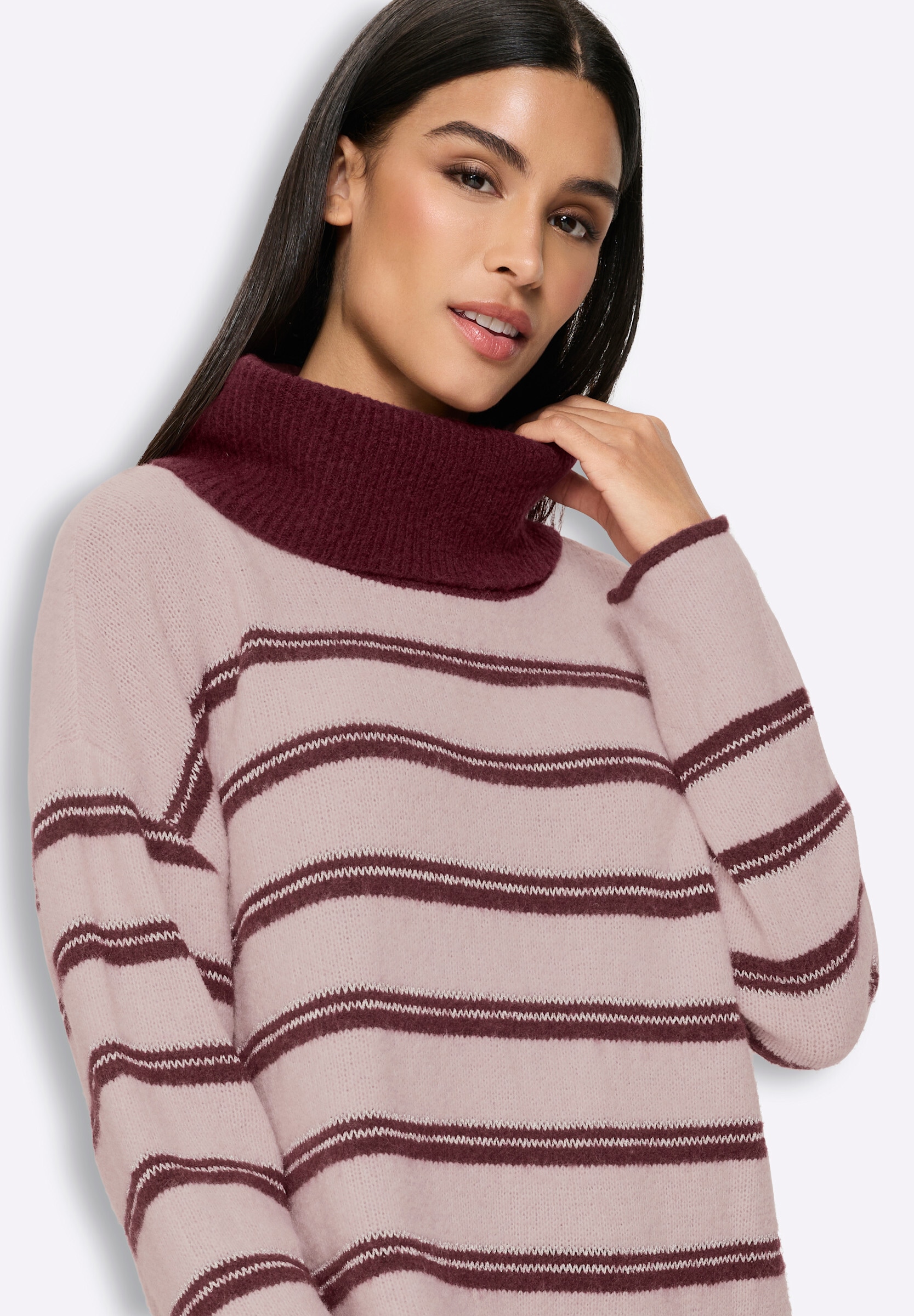 heine Strickpullover »Rollkragen-Pullover Rollkragenpullover mit Effektgarn«