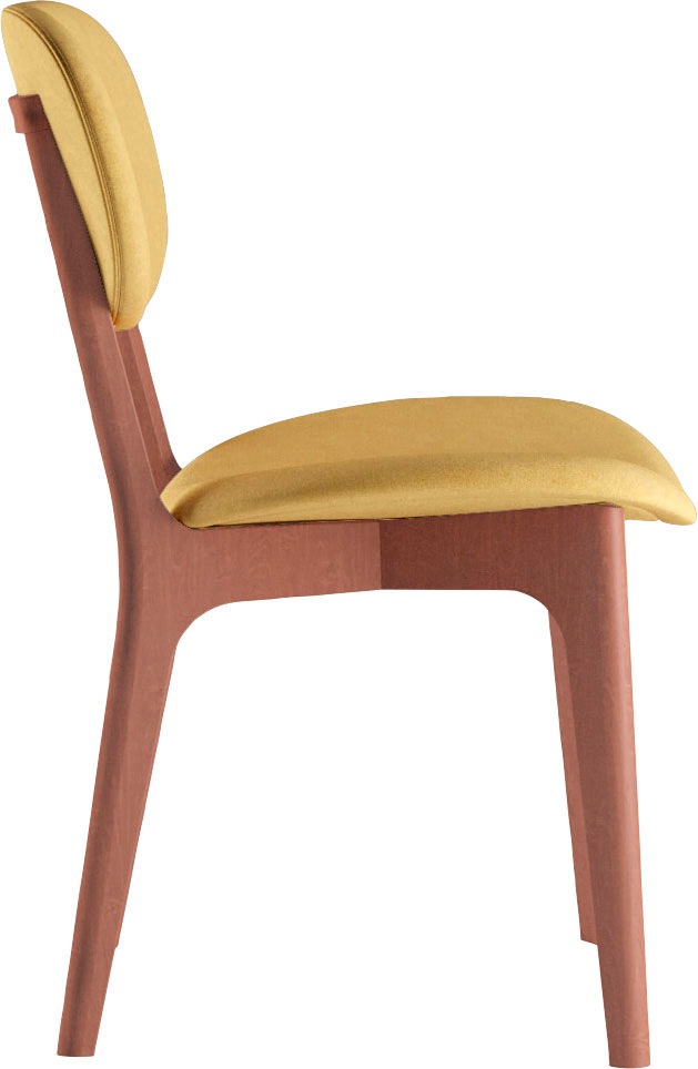 INOSIGN Stuhl »COZY Made in Italy« (Set) 2 Stk.Gestell in Buche, Kirsch- oder Nussbaum, Massivholz, Design Stuhl