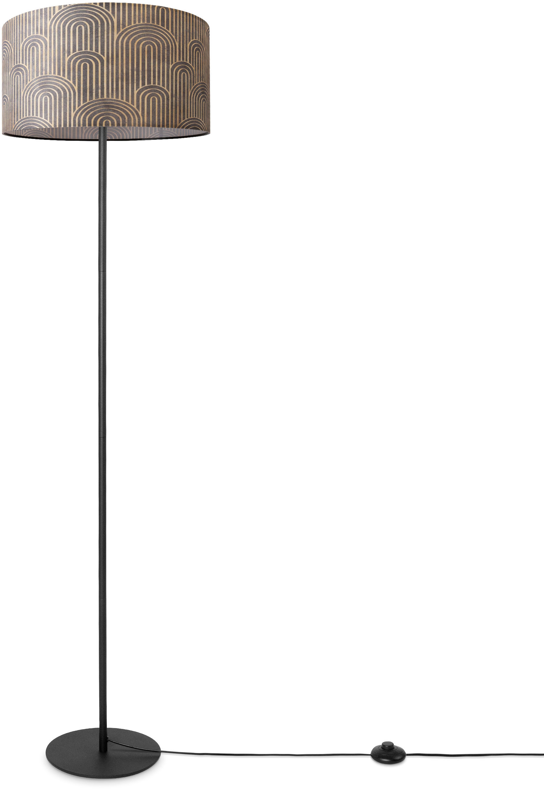 Paco Home E27 Leselampe Garantie online Wohnzimmer Stehlampe »Luca Vintage Stehlampe XXL 3 Pillar«, kaufen Stoffschirm mit Modern Mit Jahren 
