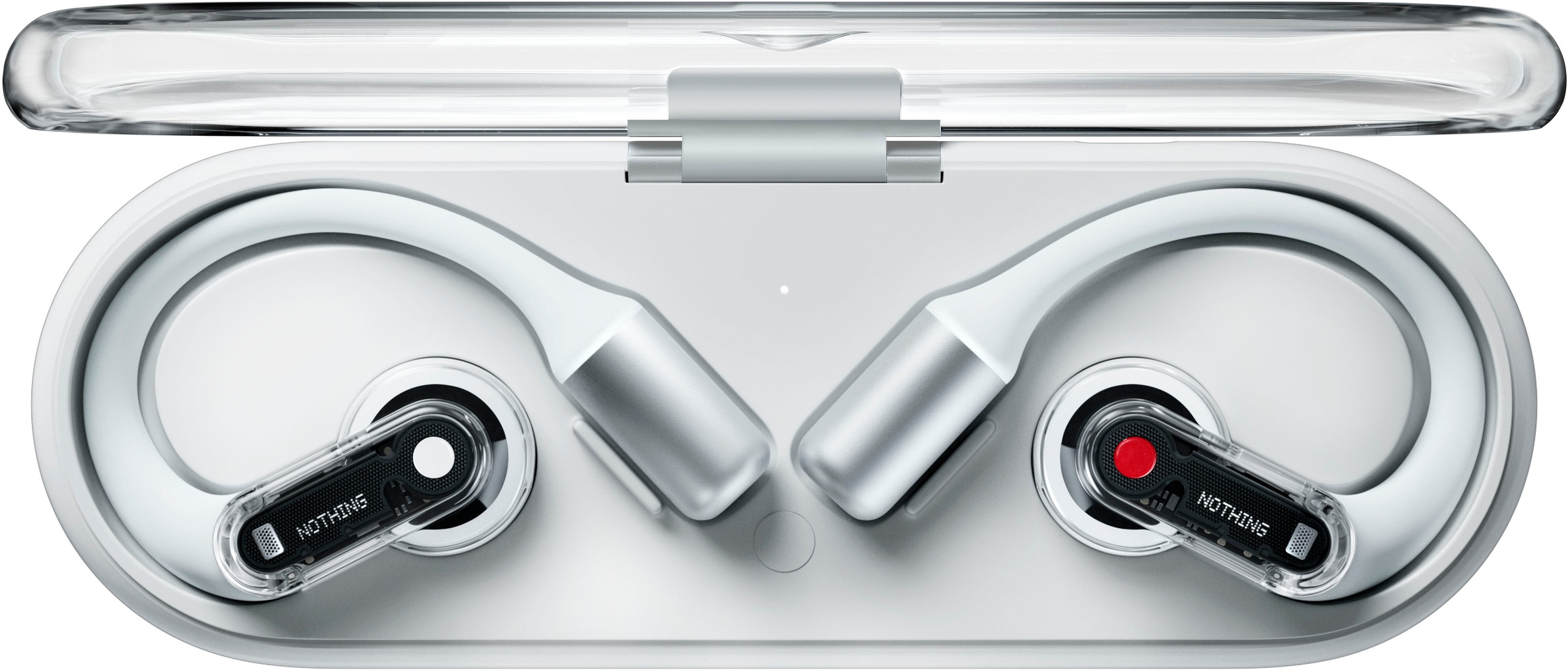 NOTHING Open-Ear-Kopfhörer »Ear (Open)« A2DP Bluetooth | AVCTP Bluetooth | AVDTP Bluetooth | AVRCP Bluetooth | Bluetooth | HFP | RFCOMM | SPP LED Ladestandsanzeige | integrierte Steuerung für Anrufe und Musik