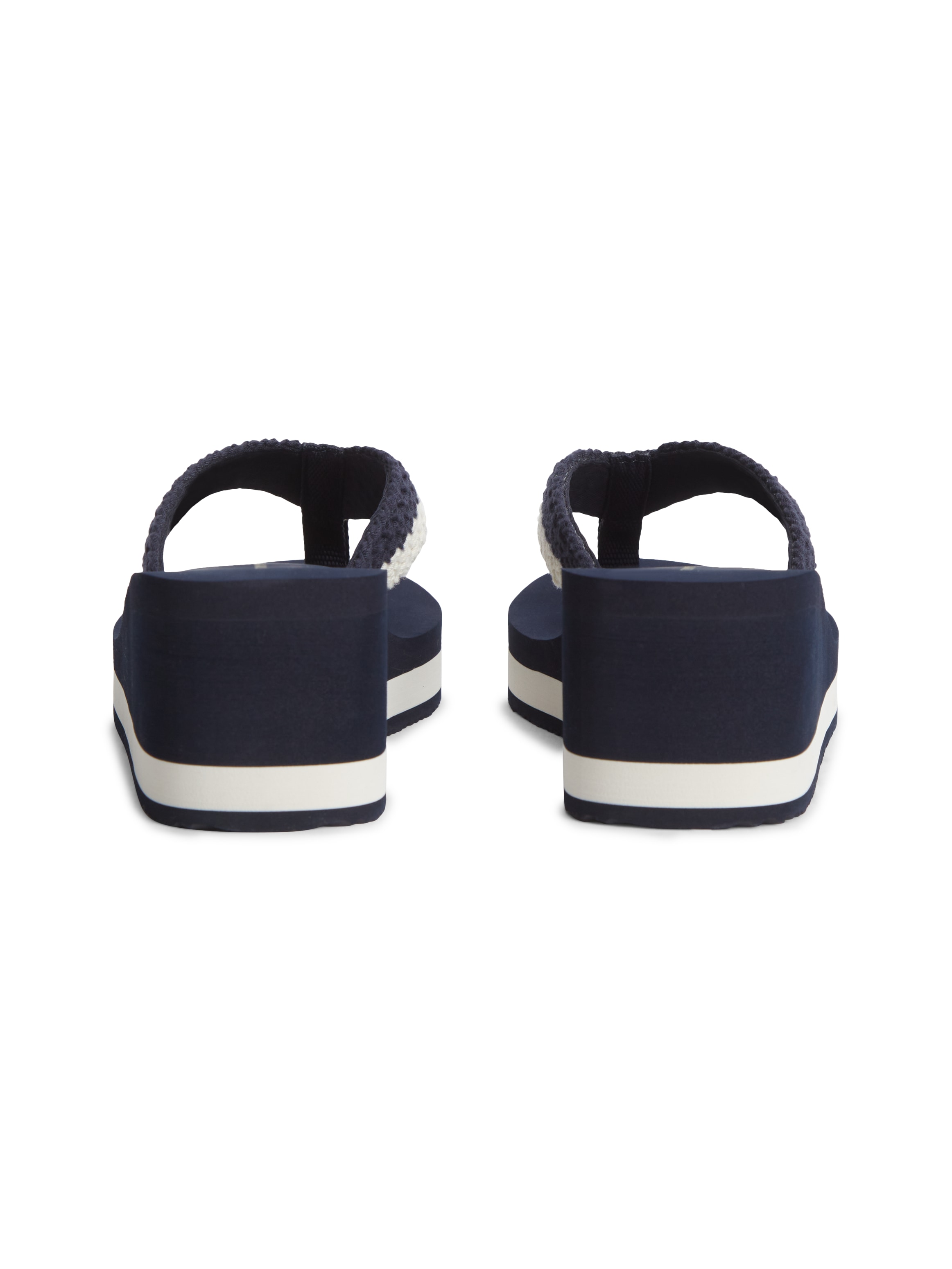 Tommy Hilfiger Dianette »TH WEDGE CROCHET SUMMER SANDAL«  Sommerschuh, Zehentrenner in sommerlicher Häkeloptik