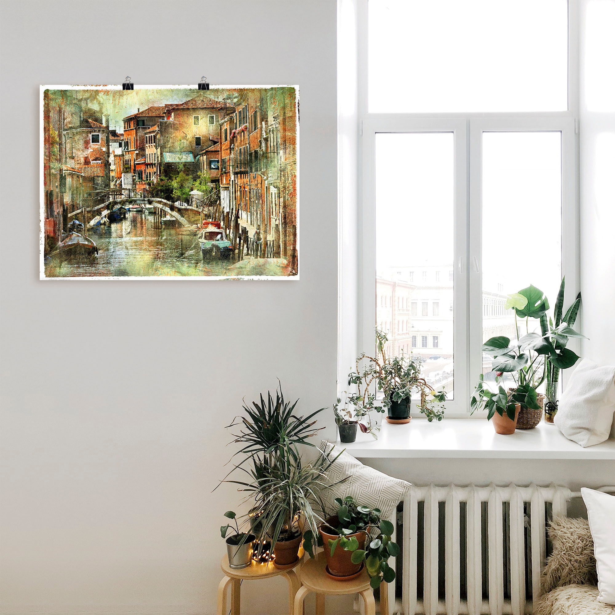 Artland Wandbild »Kanal in Venedig« Italien 1 Stk. tlg. als Leinwandbild, Poster, Wandaufkleber in verschied. Größen