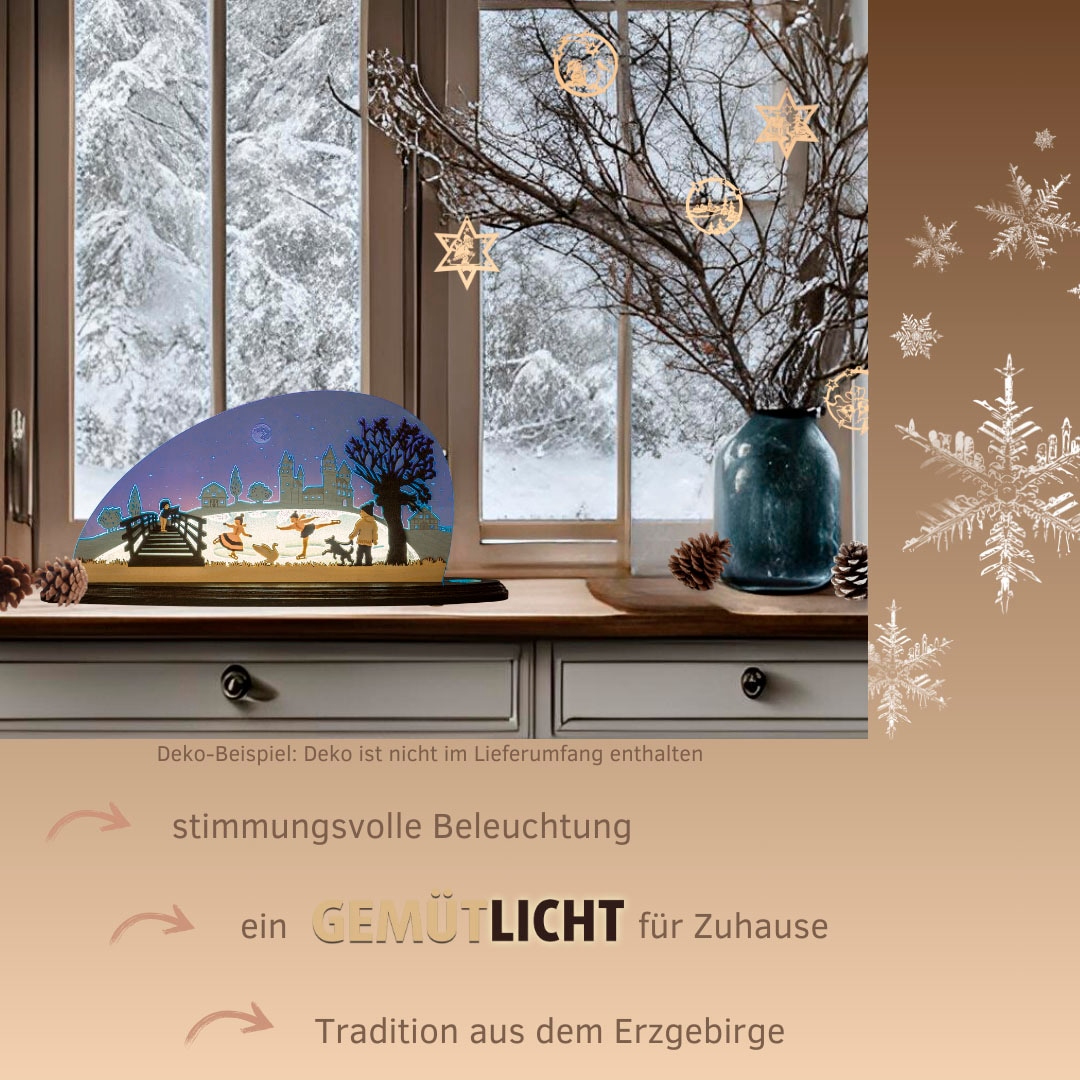 Weigla LED Lichterbogen »Eiszauber, moderner Schwibbogen aus Holz & Acryl, Winterdeko« 1 Stk. Made in Germany, Weihnachtsdeko Innen, Weihnachtsbeleuchtung