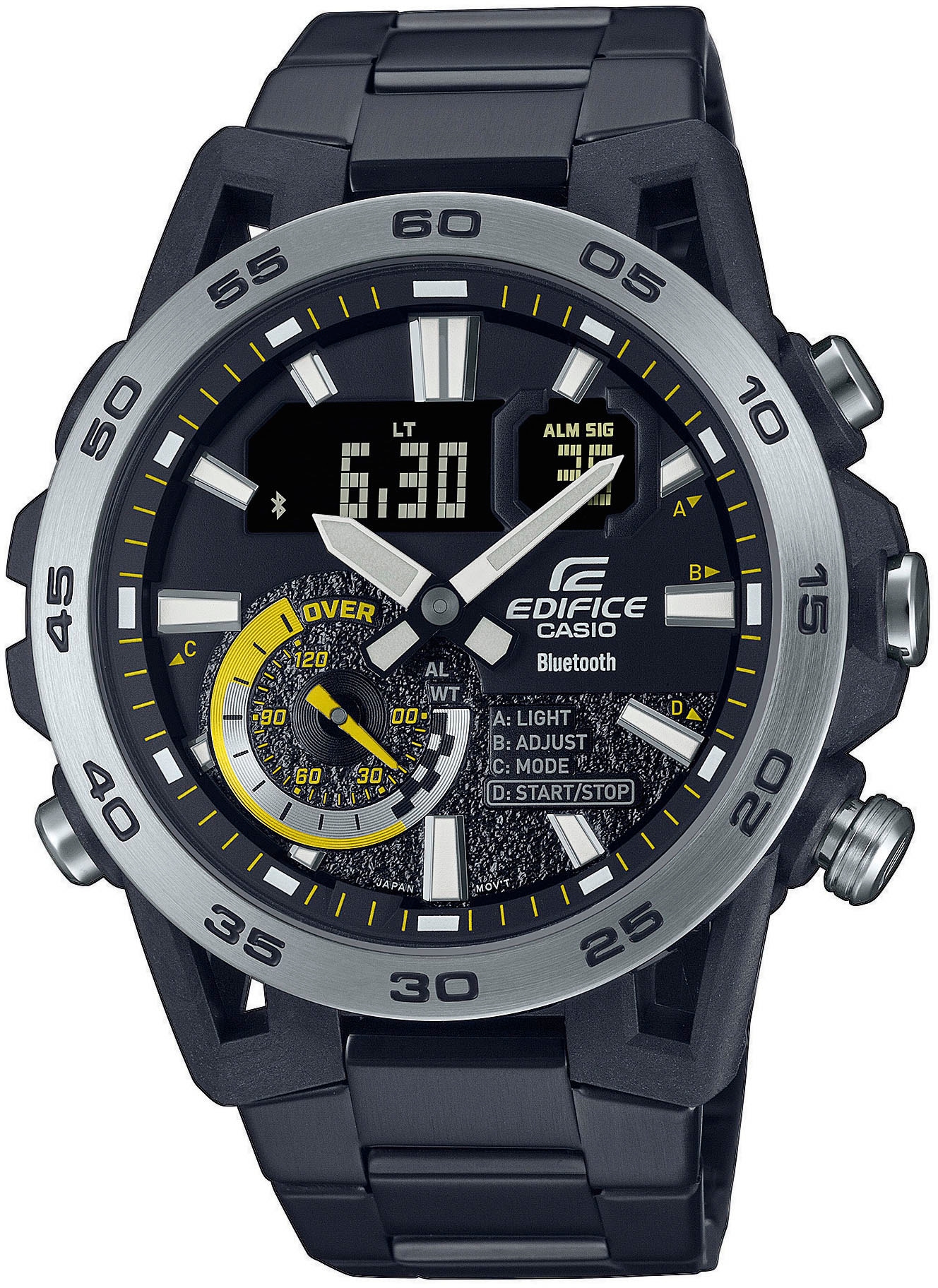 CASIO EDIFICE Smartwatch, Armbanduhr, Herrenuhr, Bluetooth, Edelstahlarmband, Weltzeit, digital)