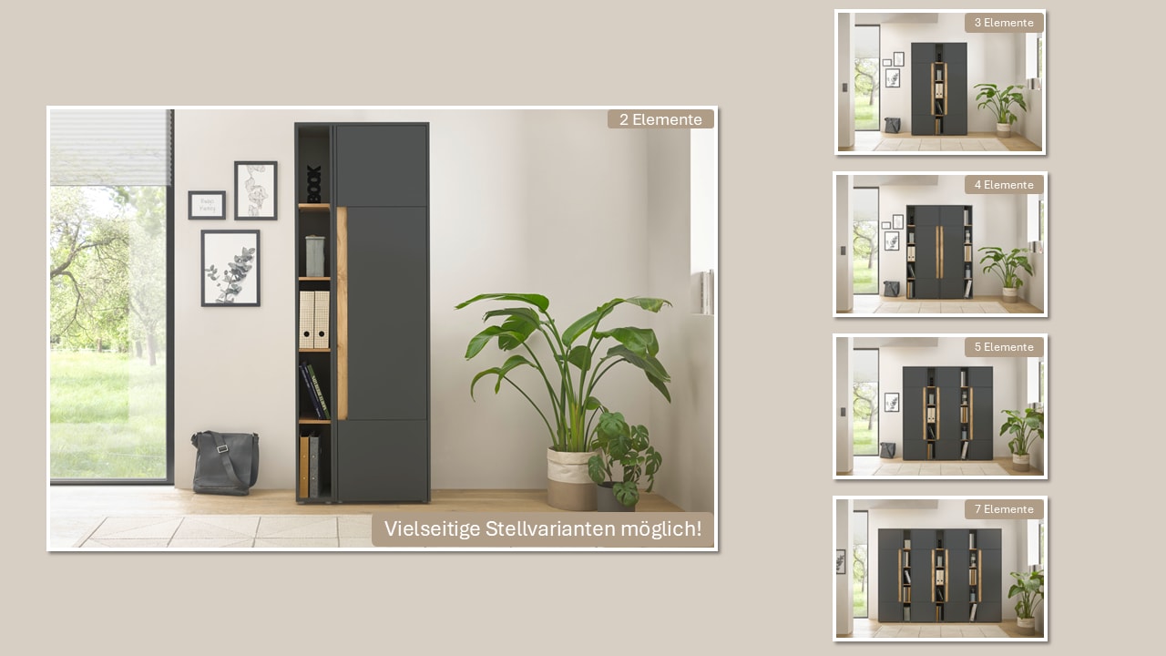 INOSIGN Aktenschrank »CiTY/GiRON«, Stauraumschrank zeitlos modern, wohnliches Home Office, Breite 50 cm