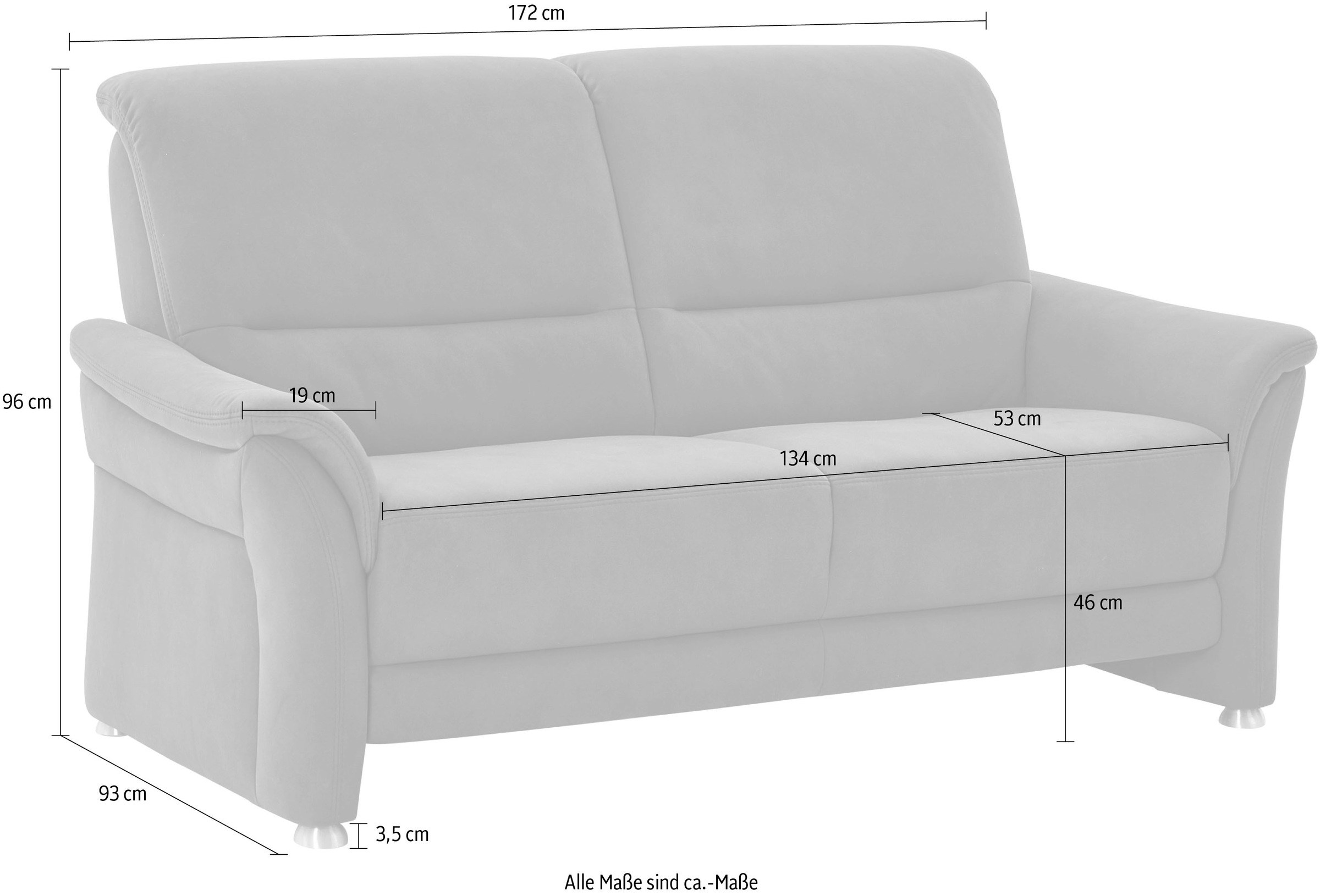 Die PlanBar 2,5-Sitzer »PP-PF23182« Federkernpolsterung, wahlweise mit Stauraum