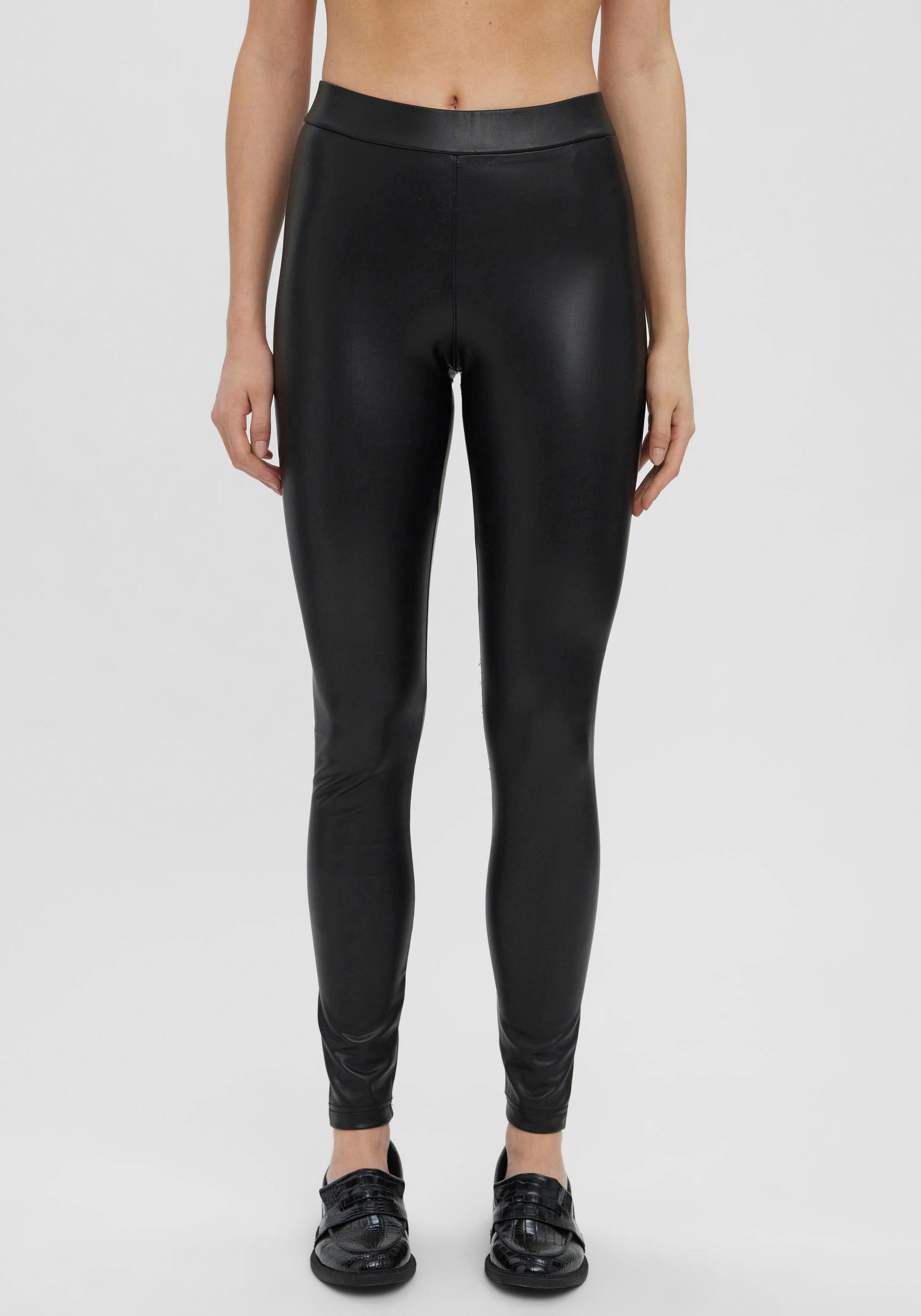 Vero Moda Lederimitathose »VMGANA MR PL LEGGING«