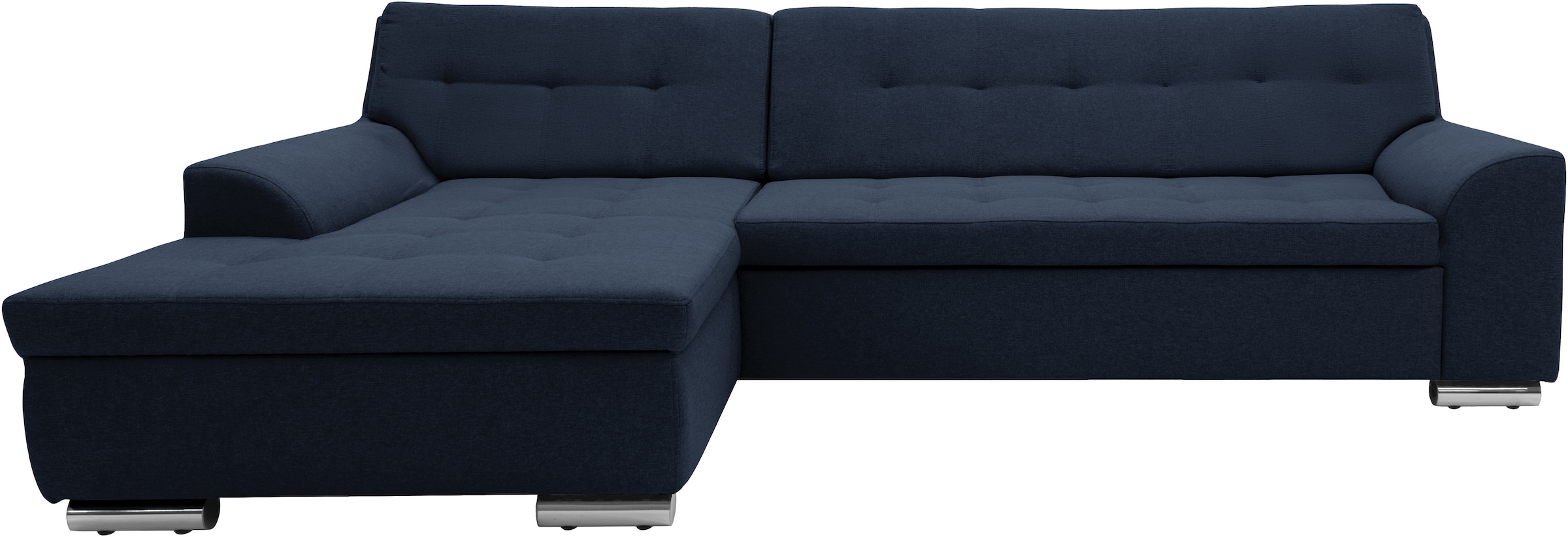 OTTO home Ecksofa »Tornby 268 x 178 cm, mit Steppungen, modern & stabil« L-Form, aus pflegeleichtem, weichem Luxus-Microfaser
