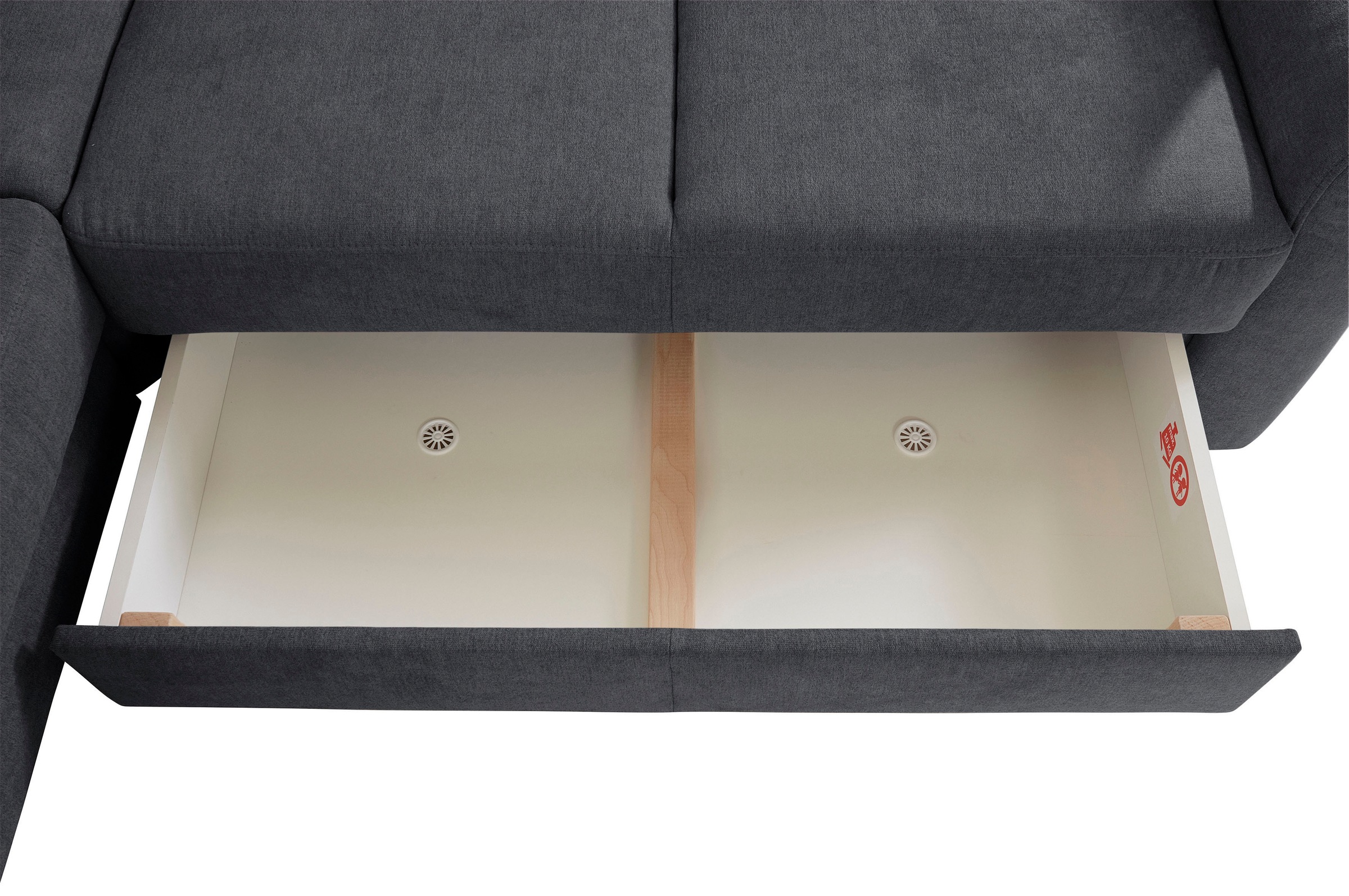 sit&more Ecksofa »Melissa L-Form«, klassisches Polsterprogramm, wahlweise Bettfunktion und Schubkasten