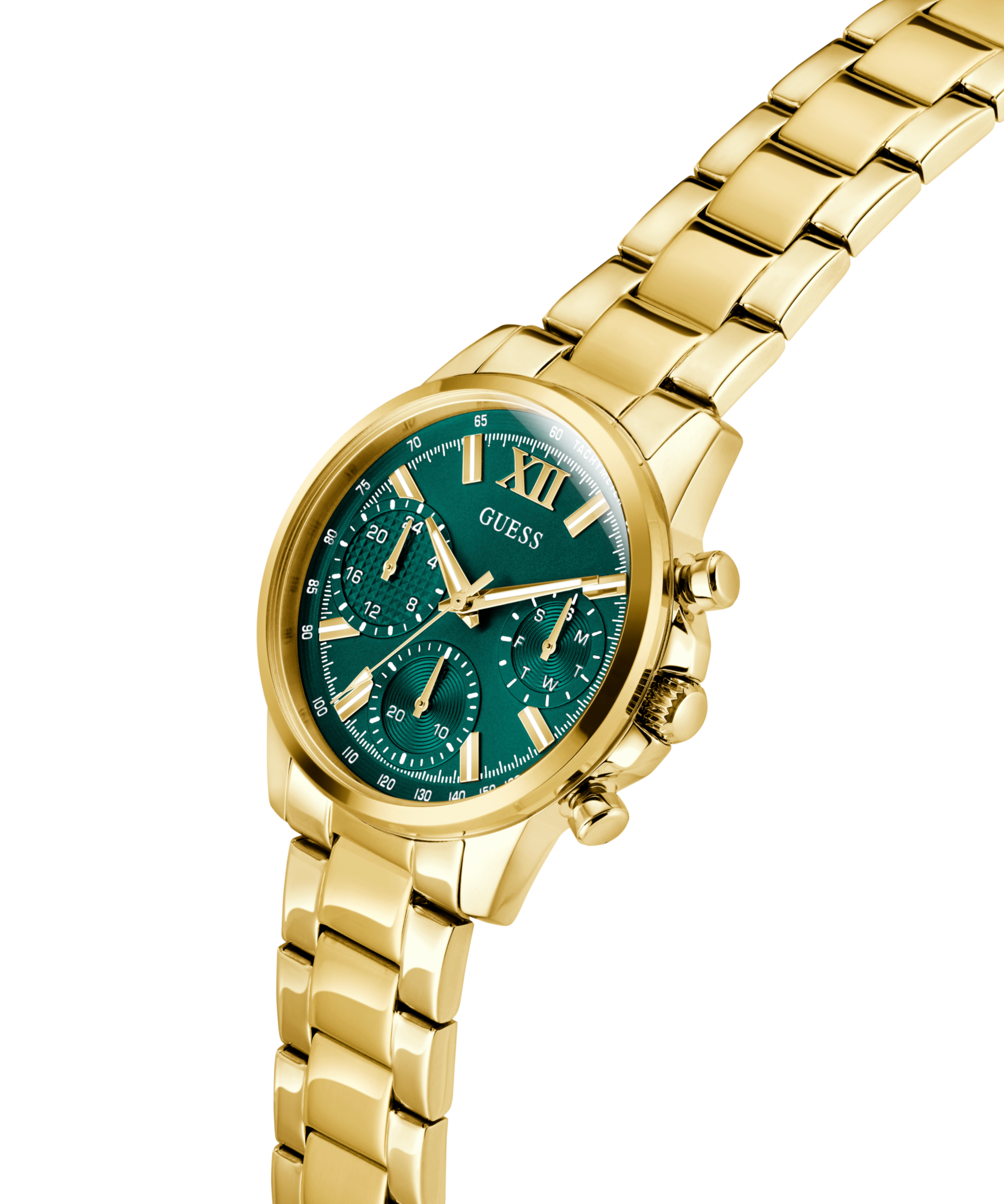 Guess Multifunktionsuhr »BAILEY« Quarzuhr, Armbanduhr, Damenuhr, Edelstahlarmband, Datum
