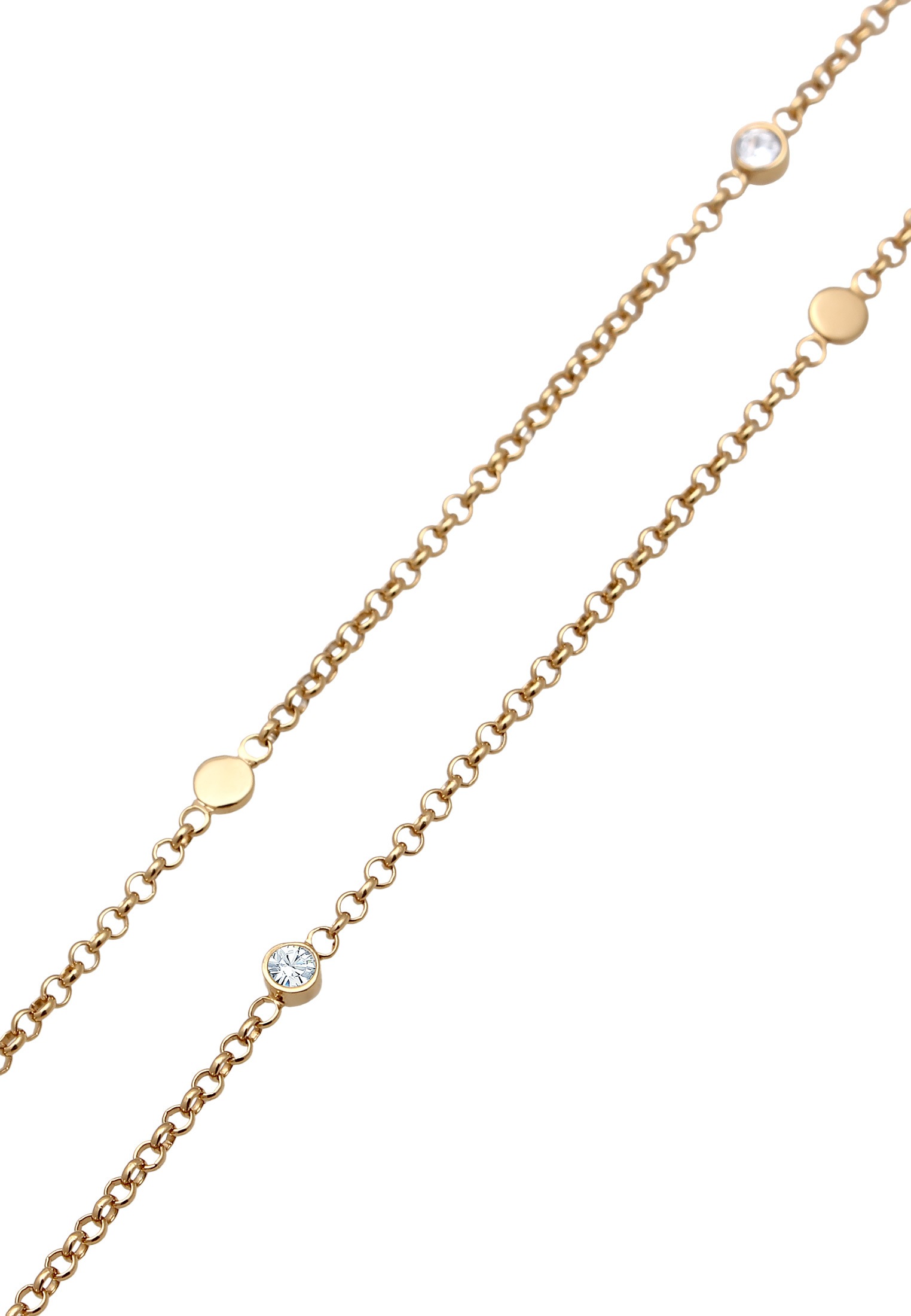Elli Lange Kette »Halskette Kristalle Plättchen Modisch 925 Silber«